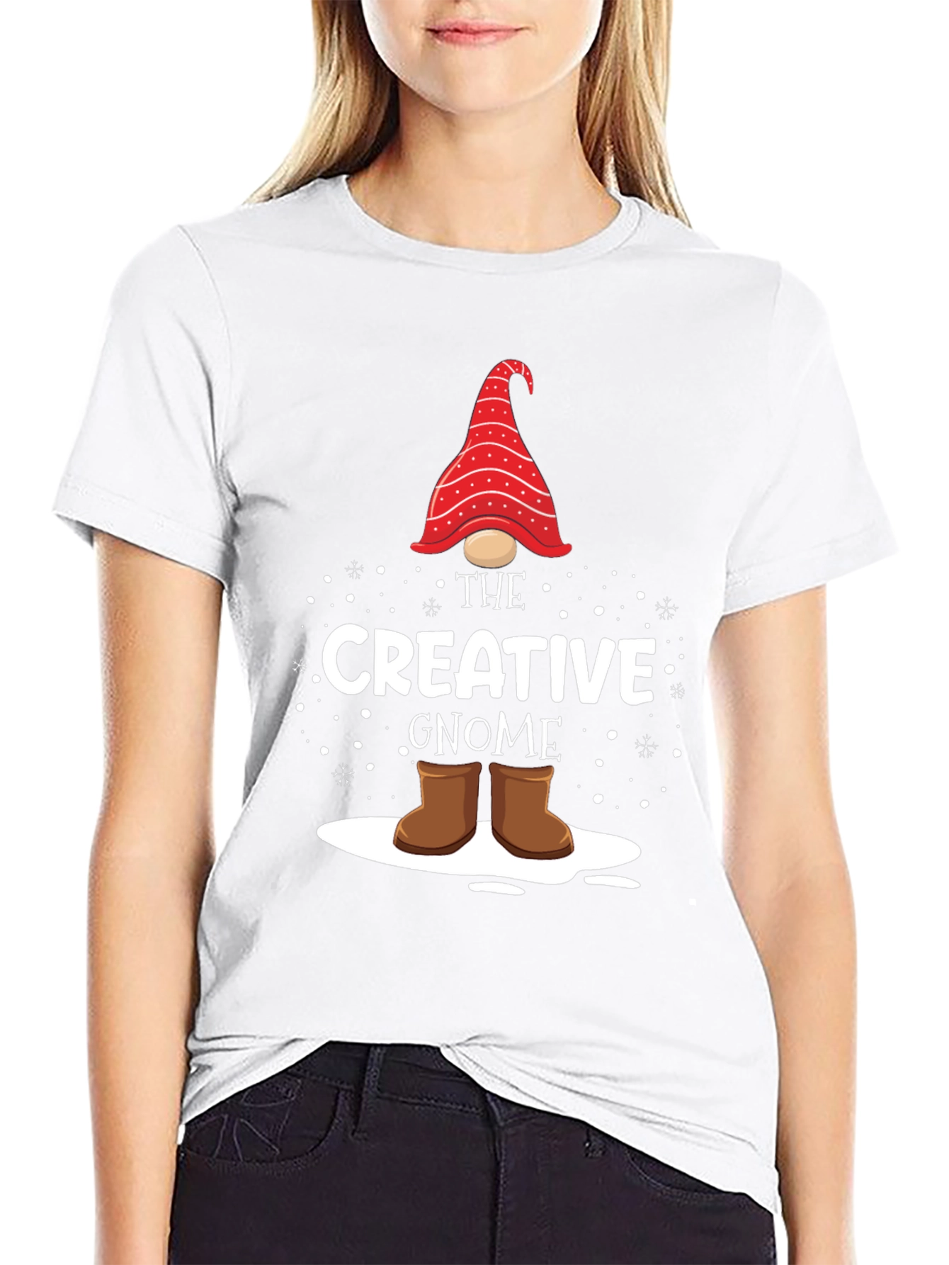 Creative Gnome Black Graphic Tee