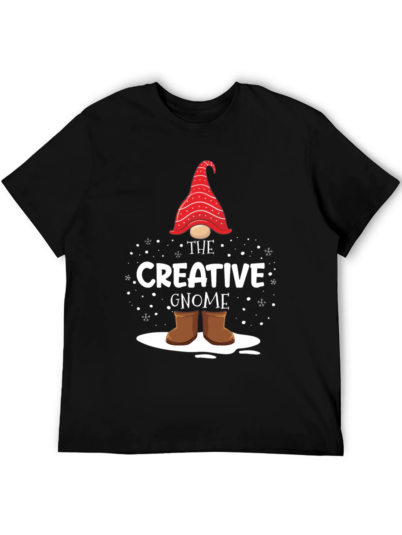 Creative Gnome Black Graphic Tee