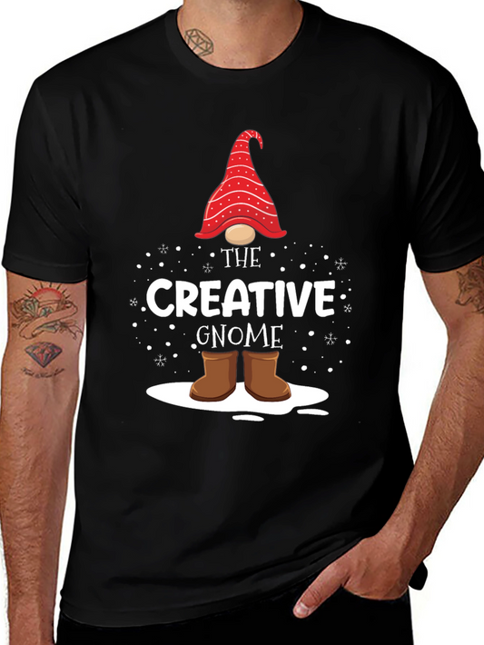 Creative Gnome Black Graphic Tee