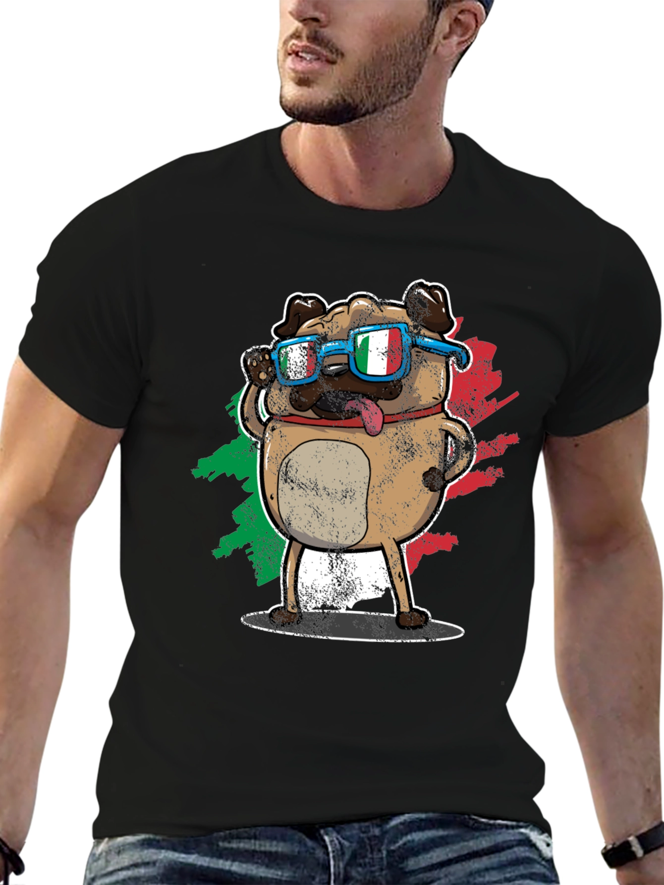 Cool Italian Pug T-Shirt