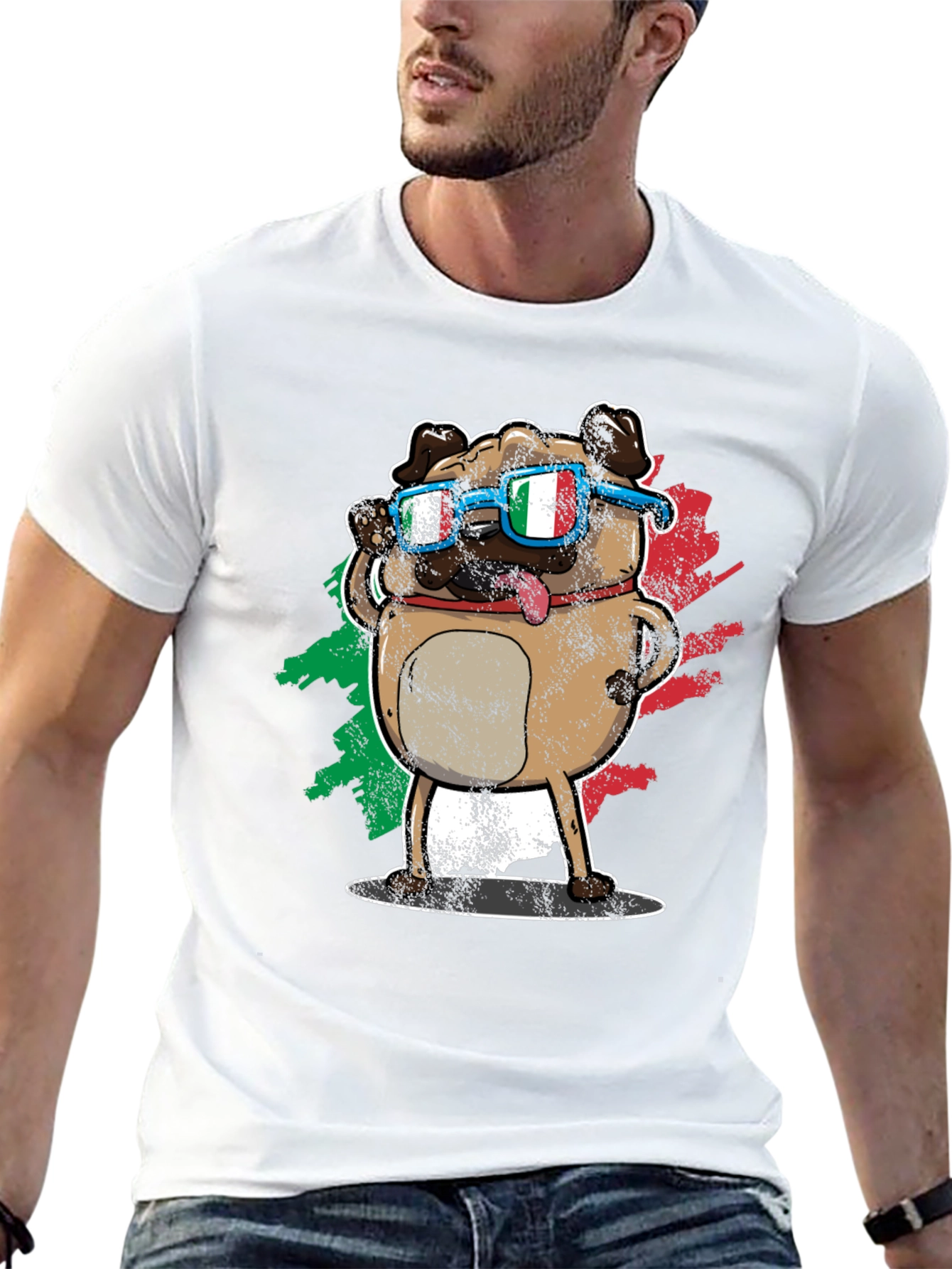Cool Italian Pug T-Shirt