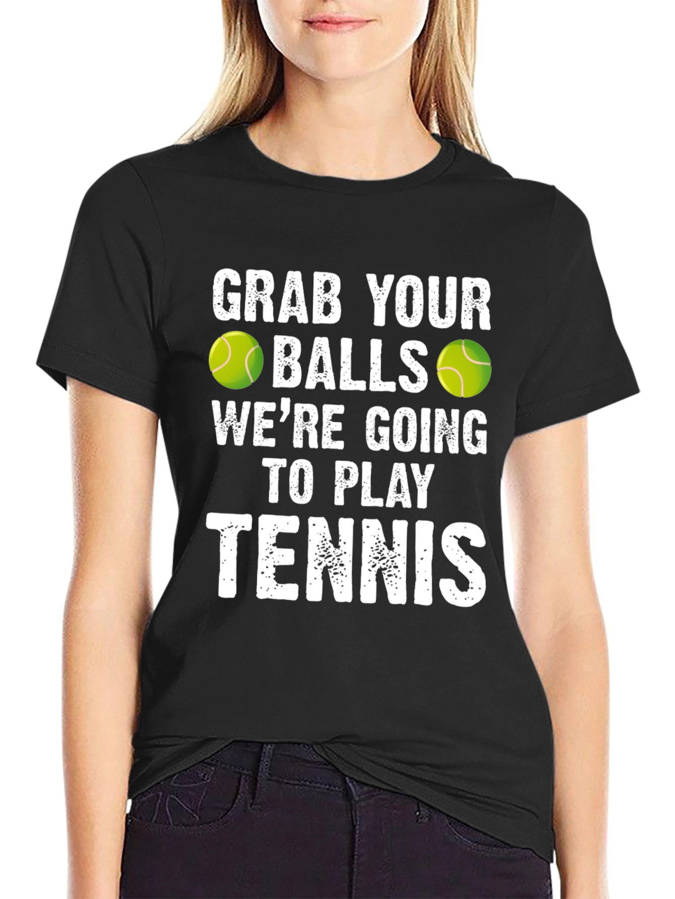 Funny Tennis T-Shirt: Grab Your Balls