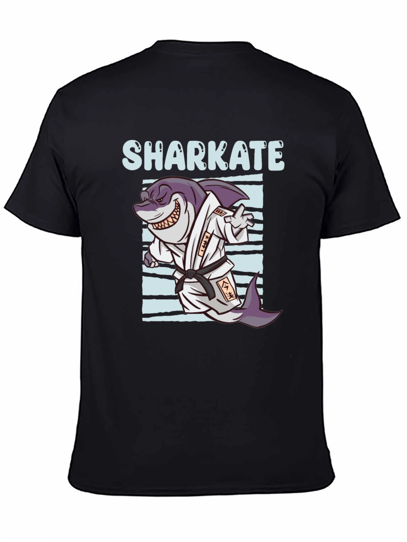 Shark Karate Graphic Tee - Black
