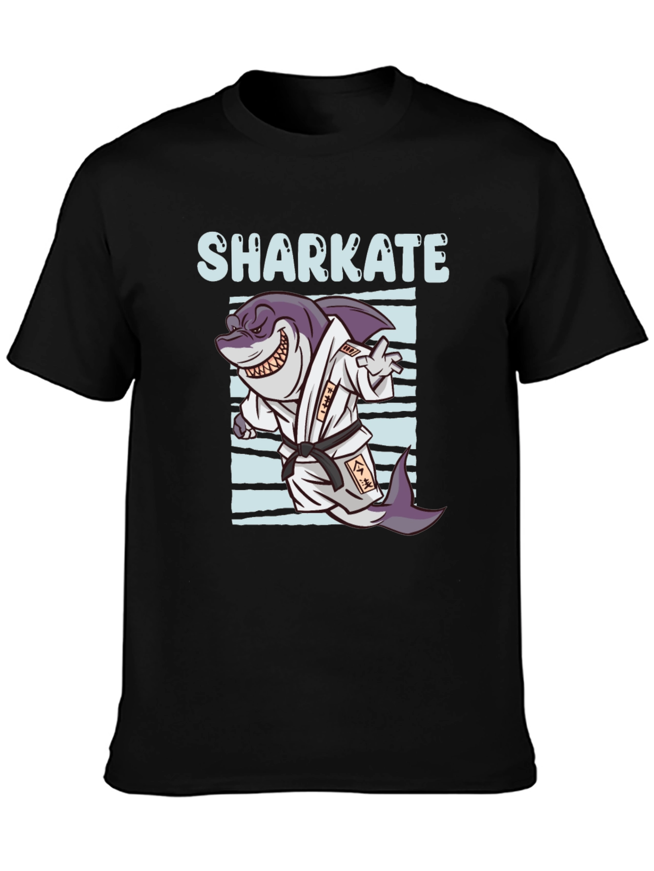 Shark Karate Graphic Tee - Black