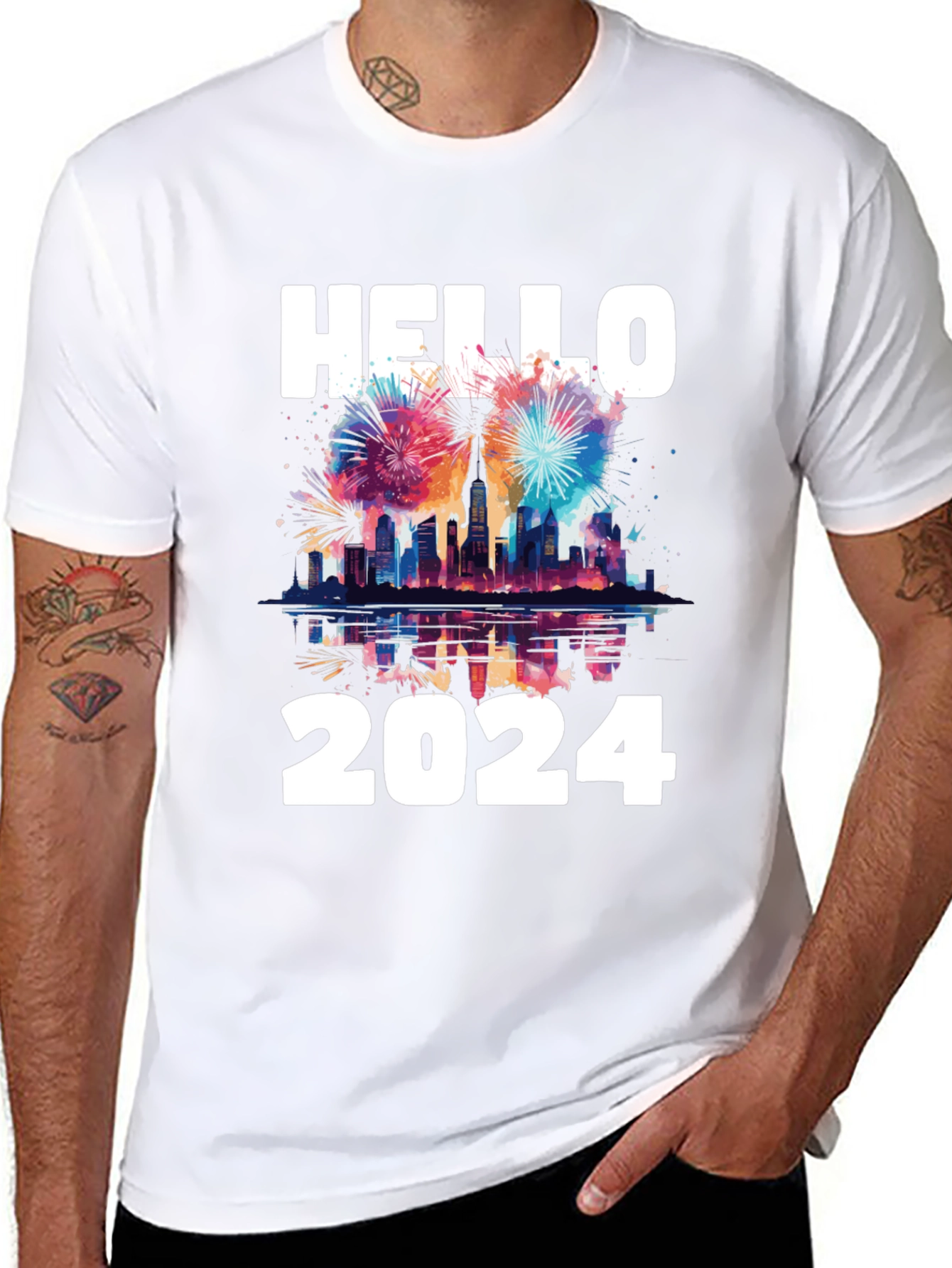 Hello 2024 T-Shirt - New Year Celebration