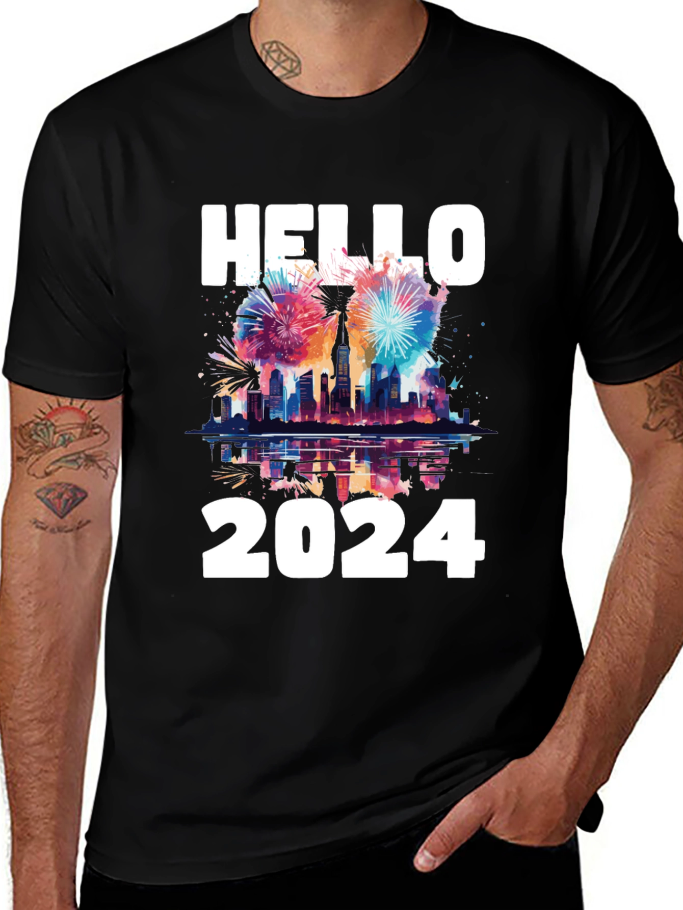 Hello 2024 T-Shirt - New Year Celebration