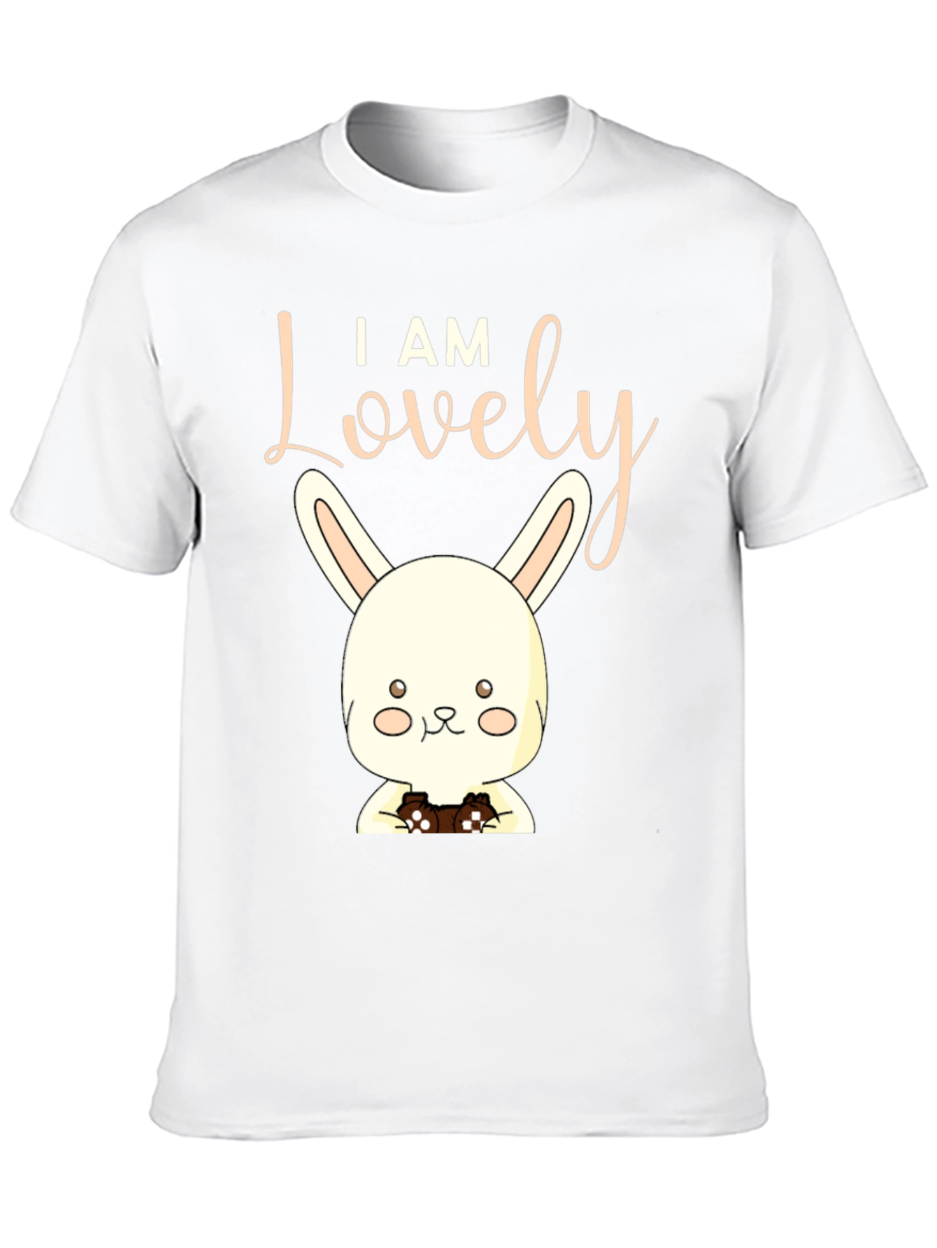 I Am Lovely Bunny Graphic Tee - Black