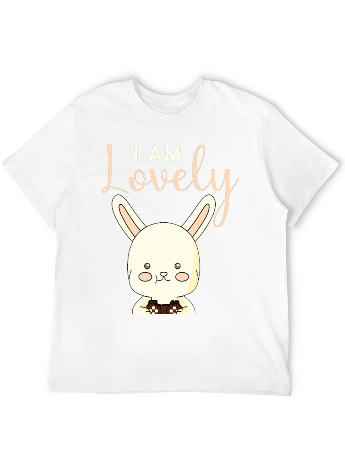 I Am Lovely Bunny Graphic Tee - Black