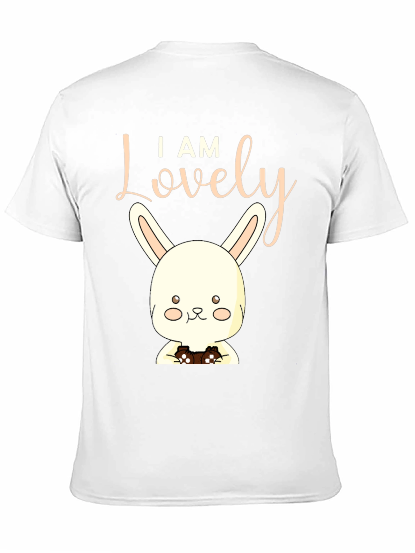 I Am Lovely Bunny Graphic Tee - Black