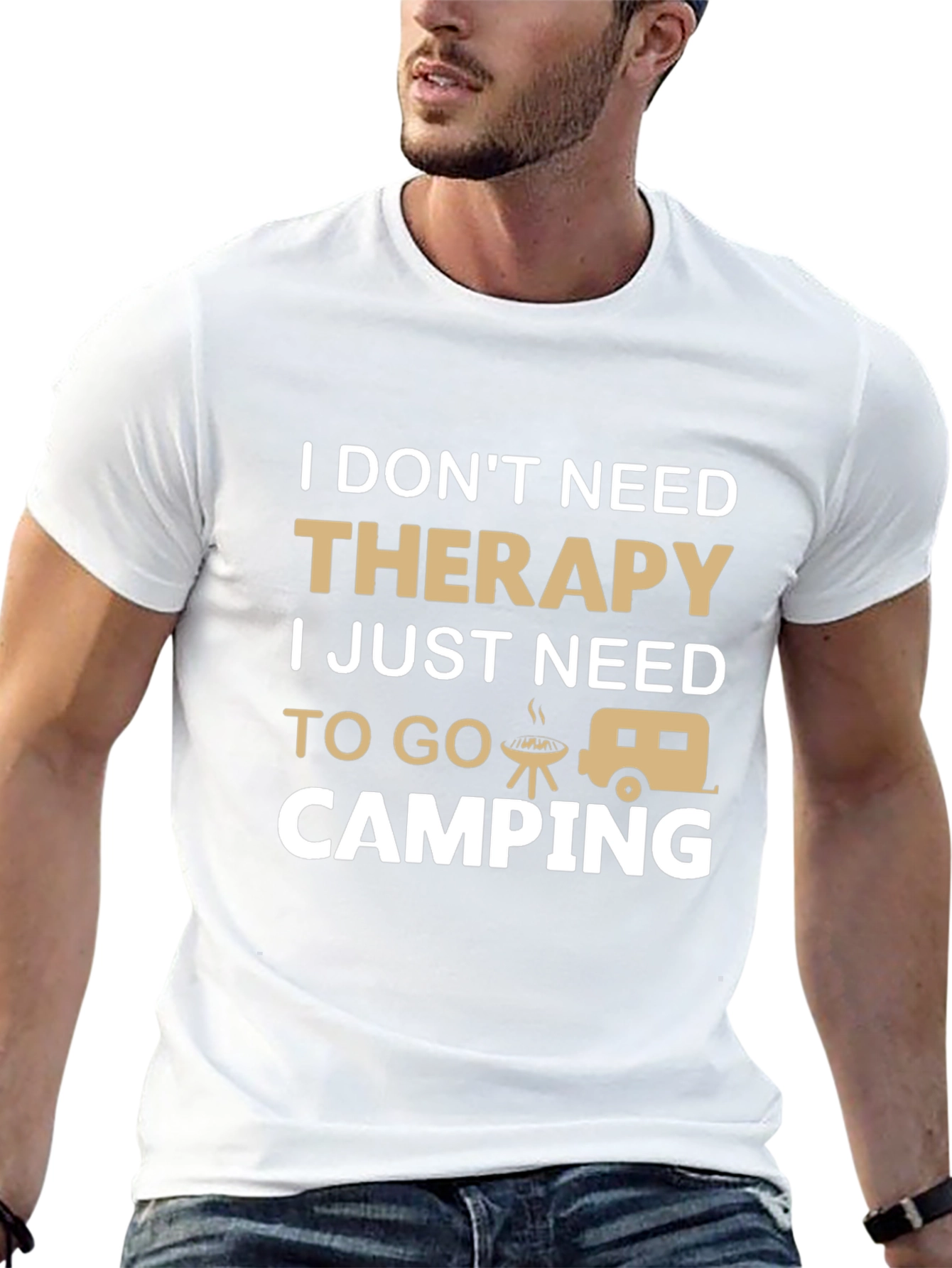 Therapy Camping T-Shirt - Funny Outdoor Adventure Tee