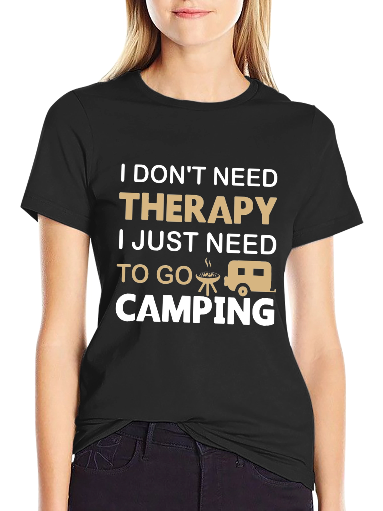Therapy Camping T-Shirt - Funny Outdoor Adventure Tee