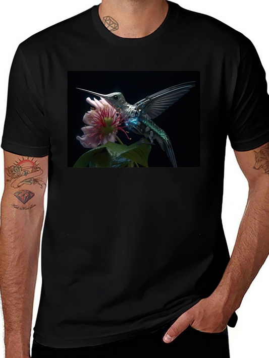 Hummingbird Floral Graphic T-Shirt