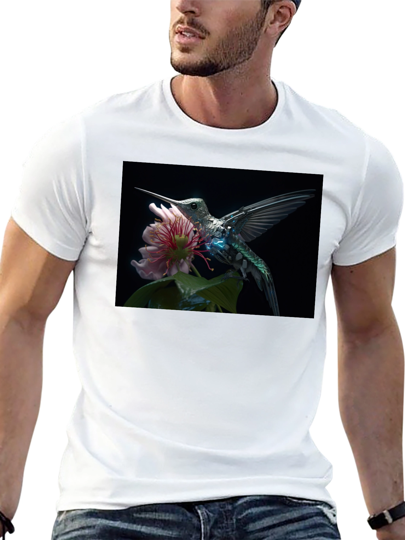 Hummingbird Floral Graphic T-Shirt