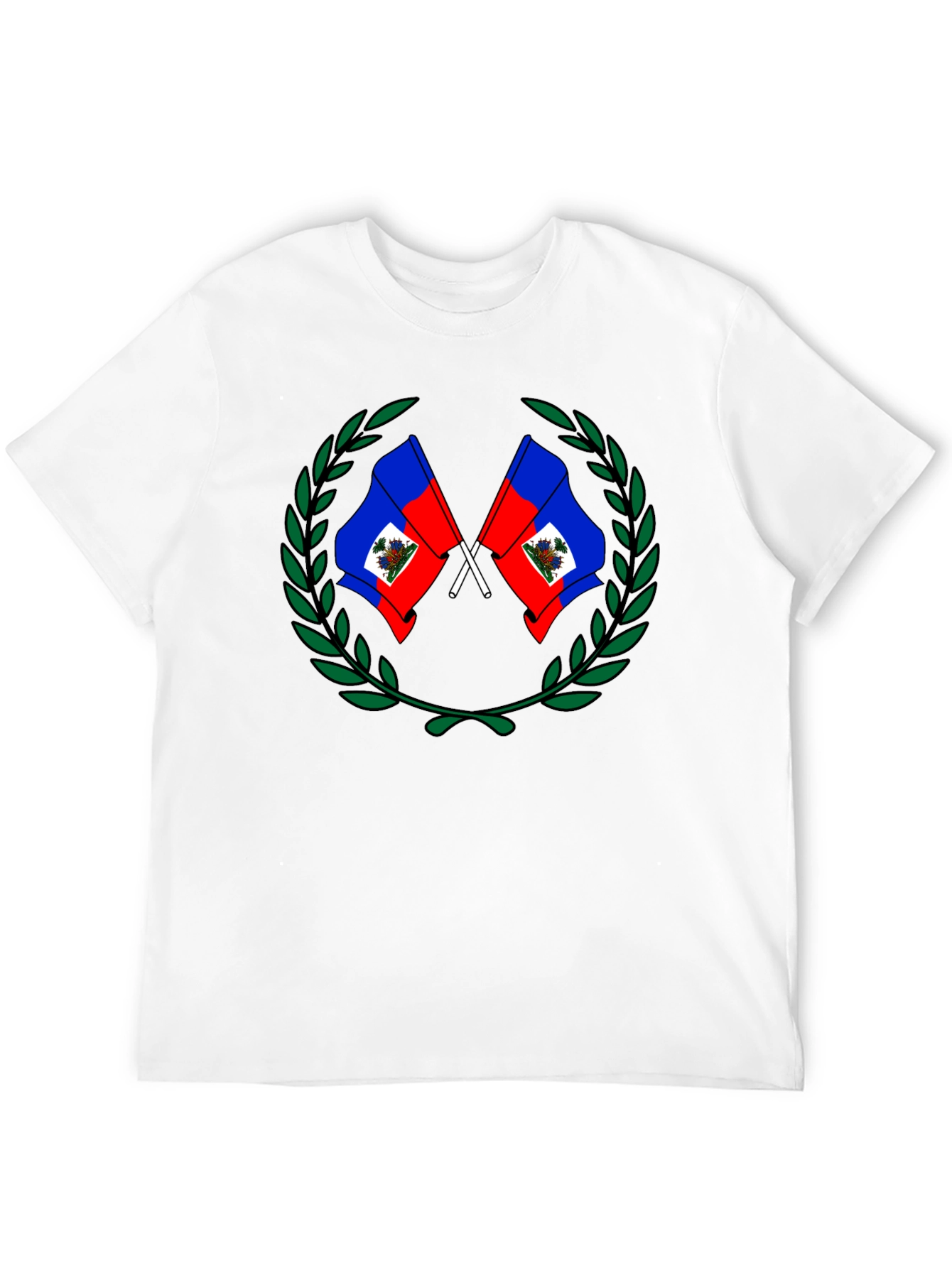 Haiti Flag Crest Graphic T-Shirt