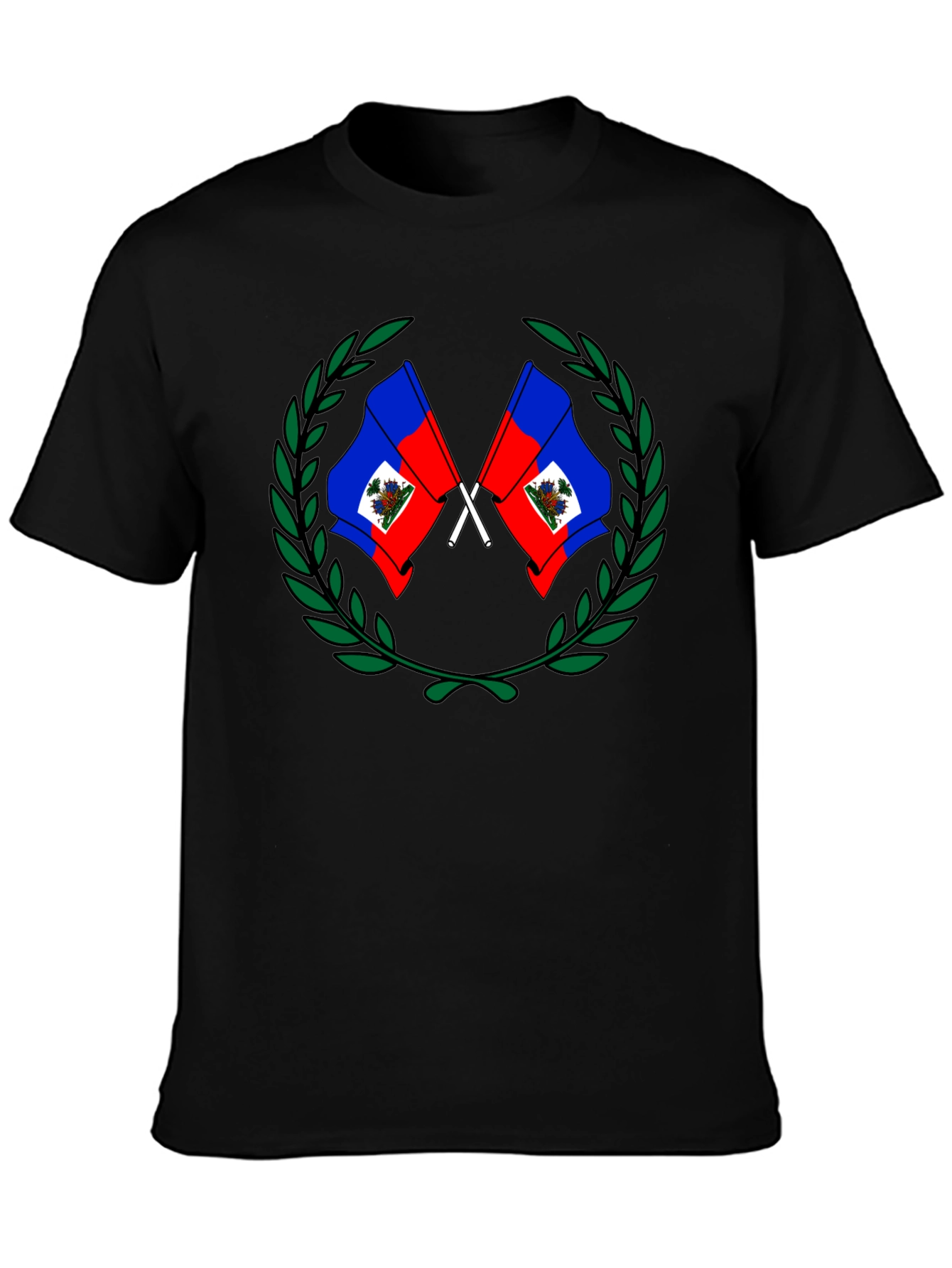 Haiti Flag Crest Graphic T-Shirt