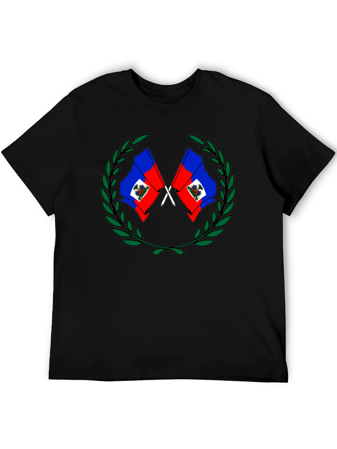 Haiti Flag Crest Graphic T-Shirt