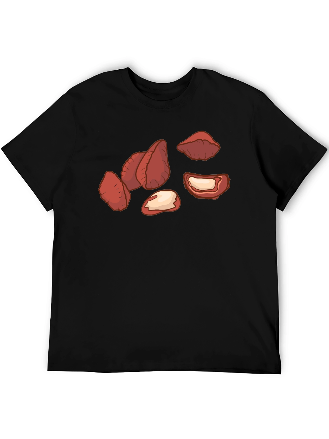 Brazil Nut Graphic Tee - Black Cotton Casual T-Shirt