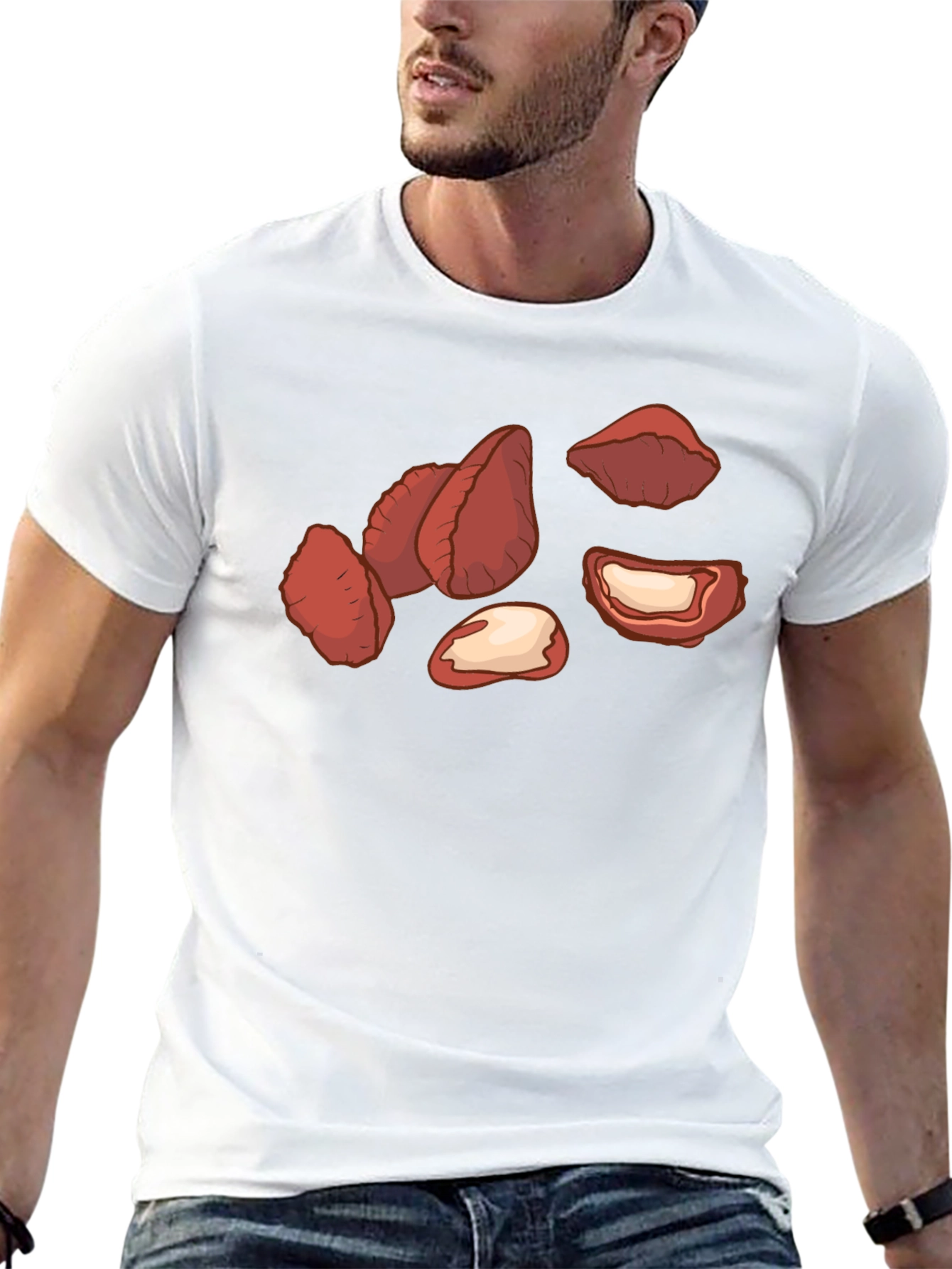 Brazil Nut Graphic Tee - Black Cotton Casual T-Shirt