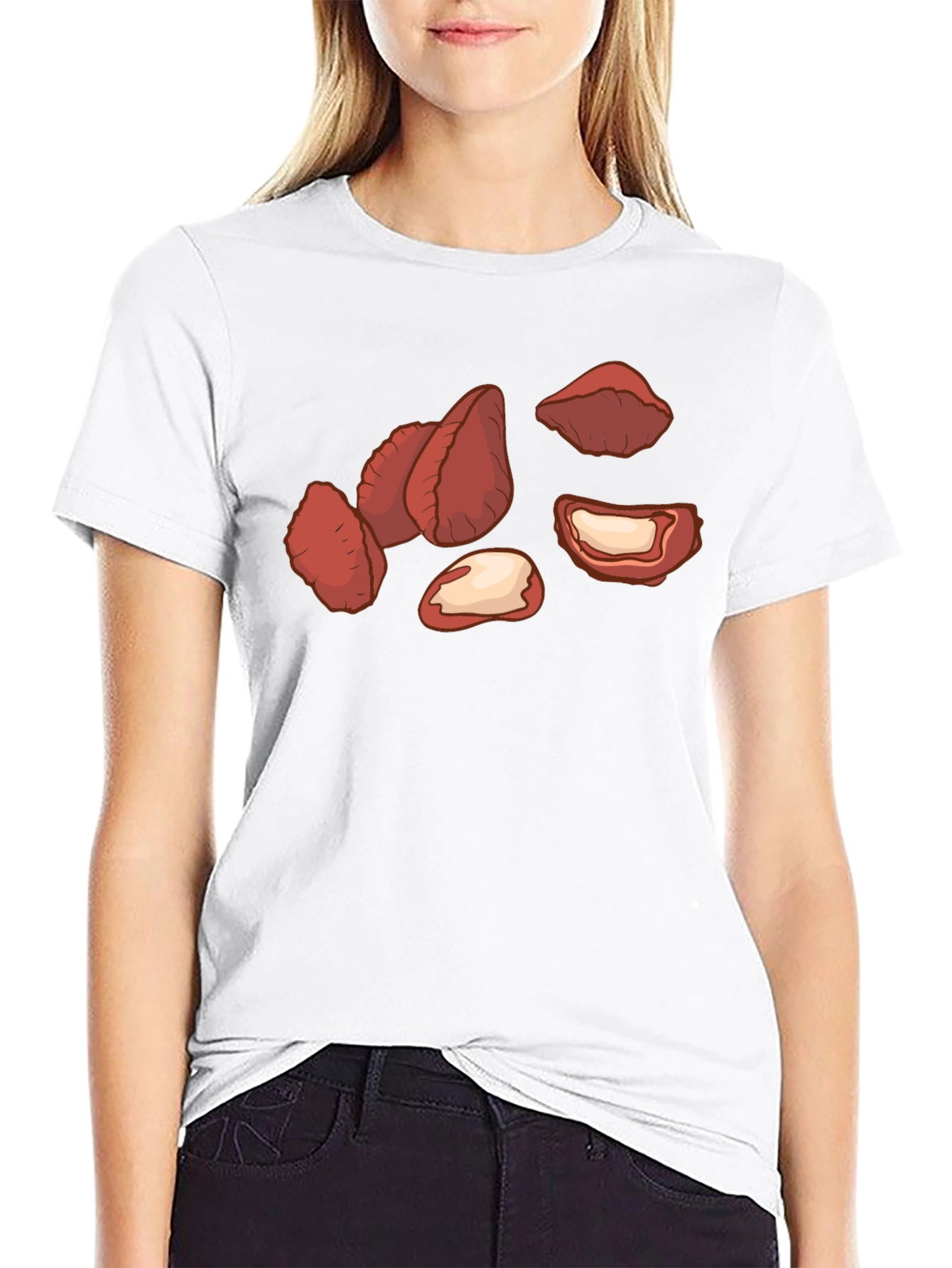 Brazil Nut Graphic Tee - Black Cotton Casual T-Shirt