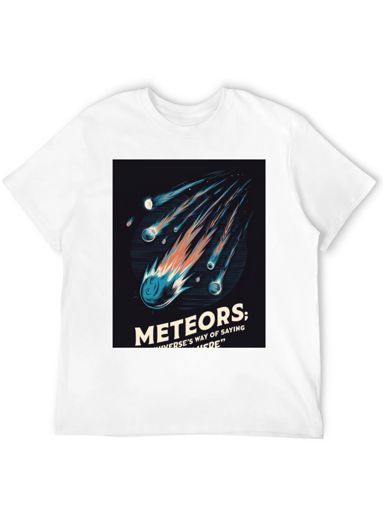 Meteor Shower Graphic Tee - Space Lover T-Shirt