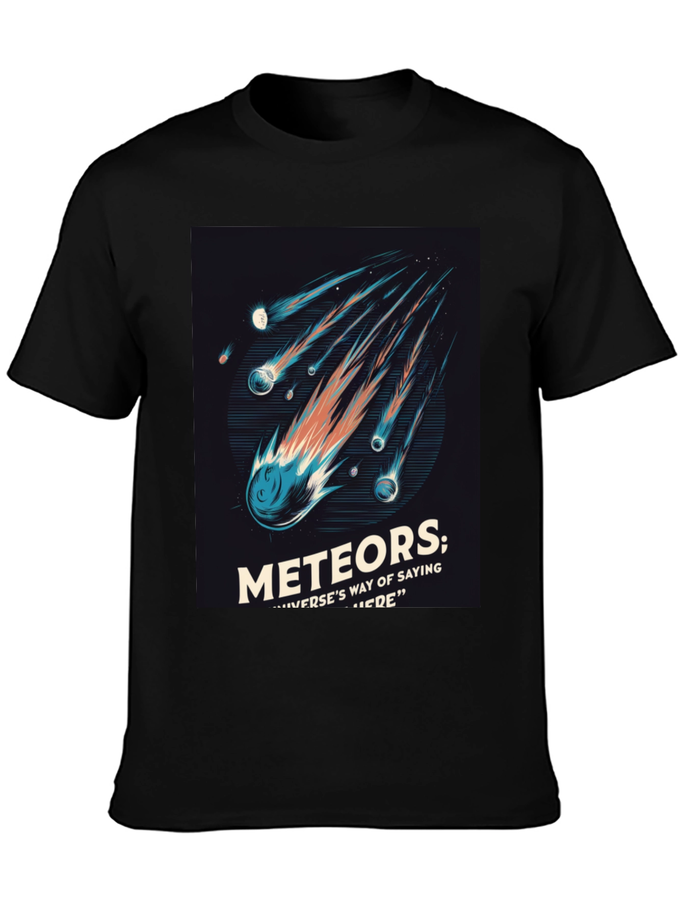 Meteor Shower Graphic Tee - Space Lover T-Shirt