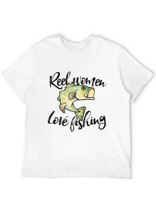 Reel Women Love Fishing Black T-Shirt