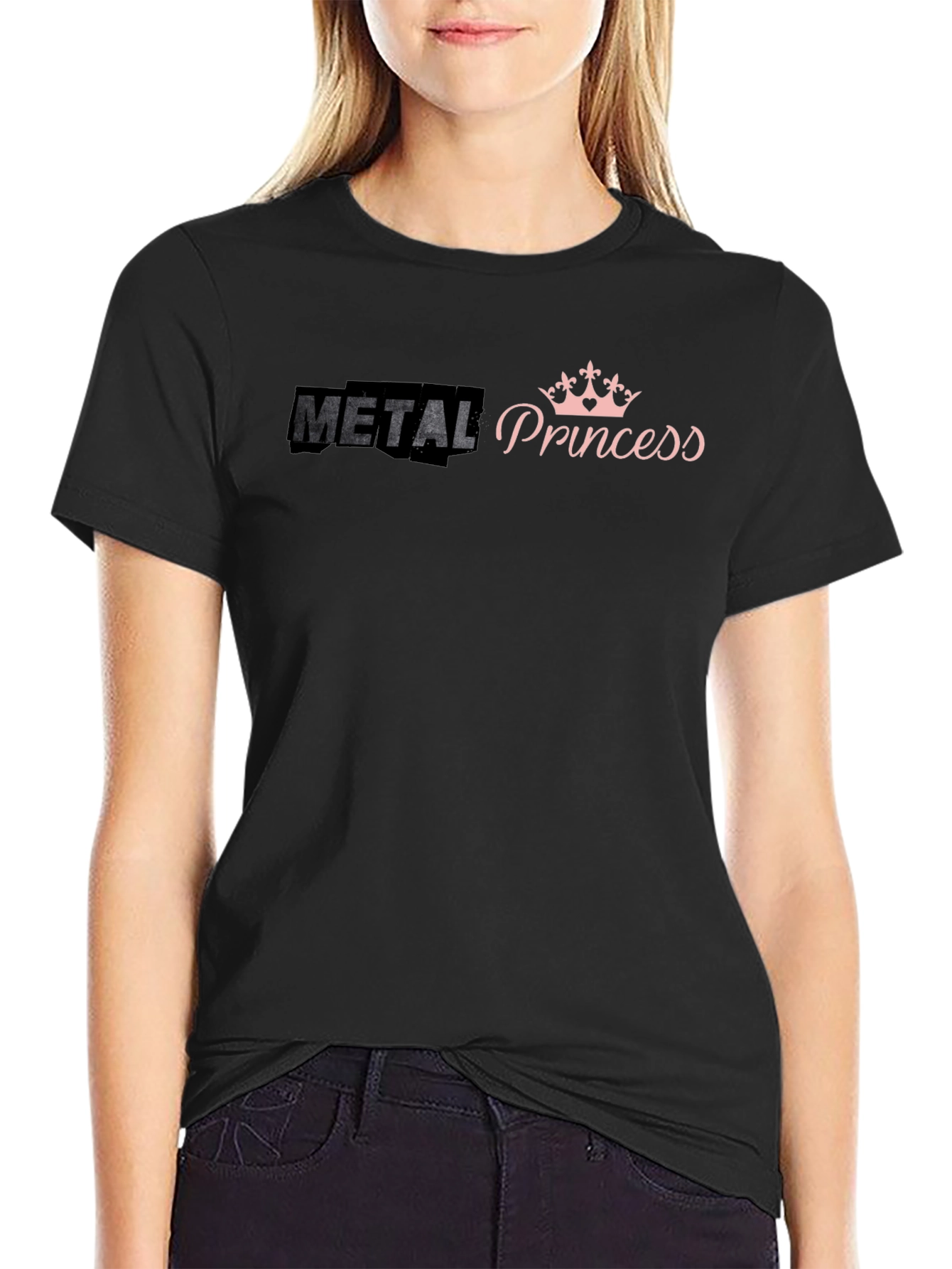 Metal Princess Graphic T-Shirt - Black