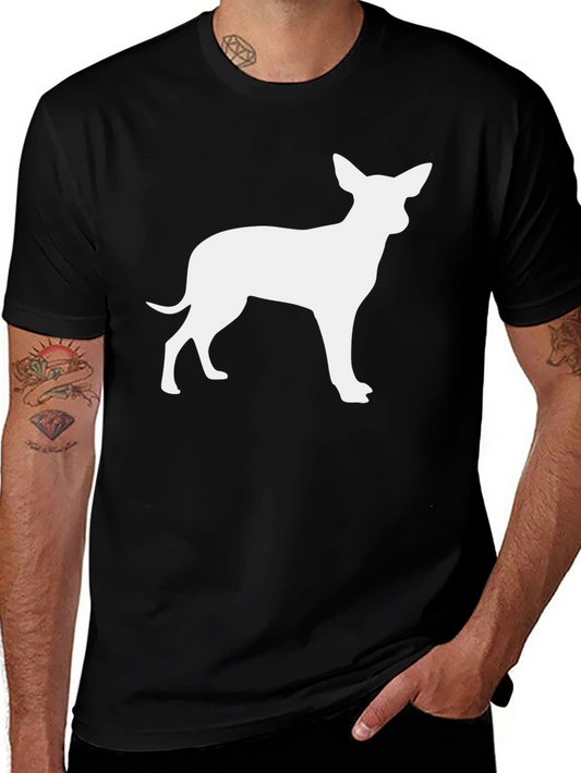 Chihuahua Silhouette Black T-Shirt