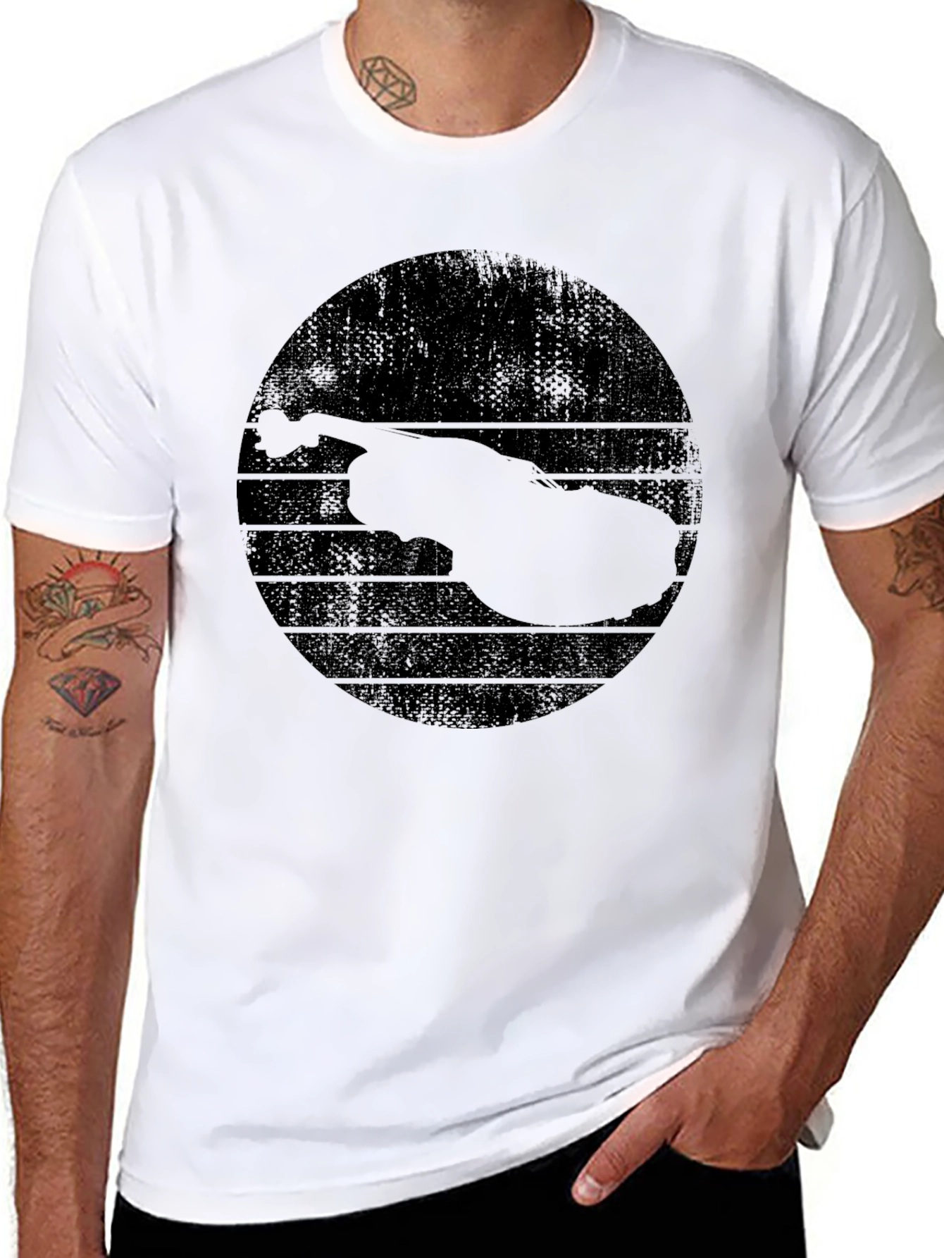 Retro Violin Graphic Tee - Musical Style