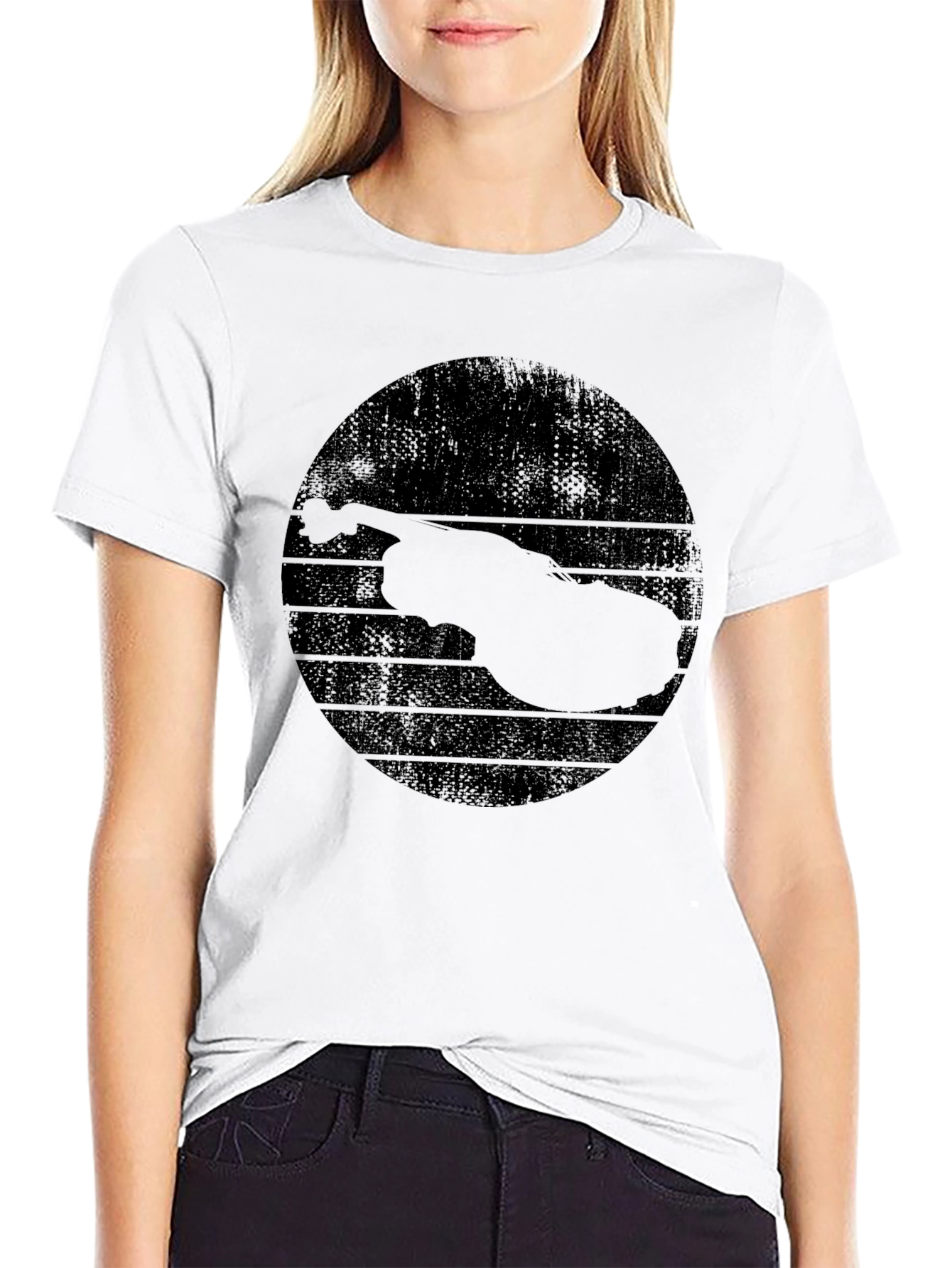Retro Violin Graphic Tee - Musical Style
