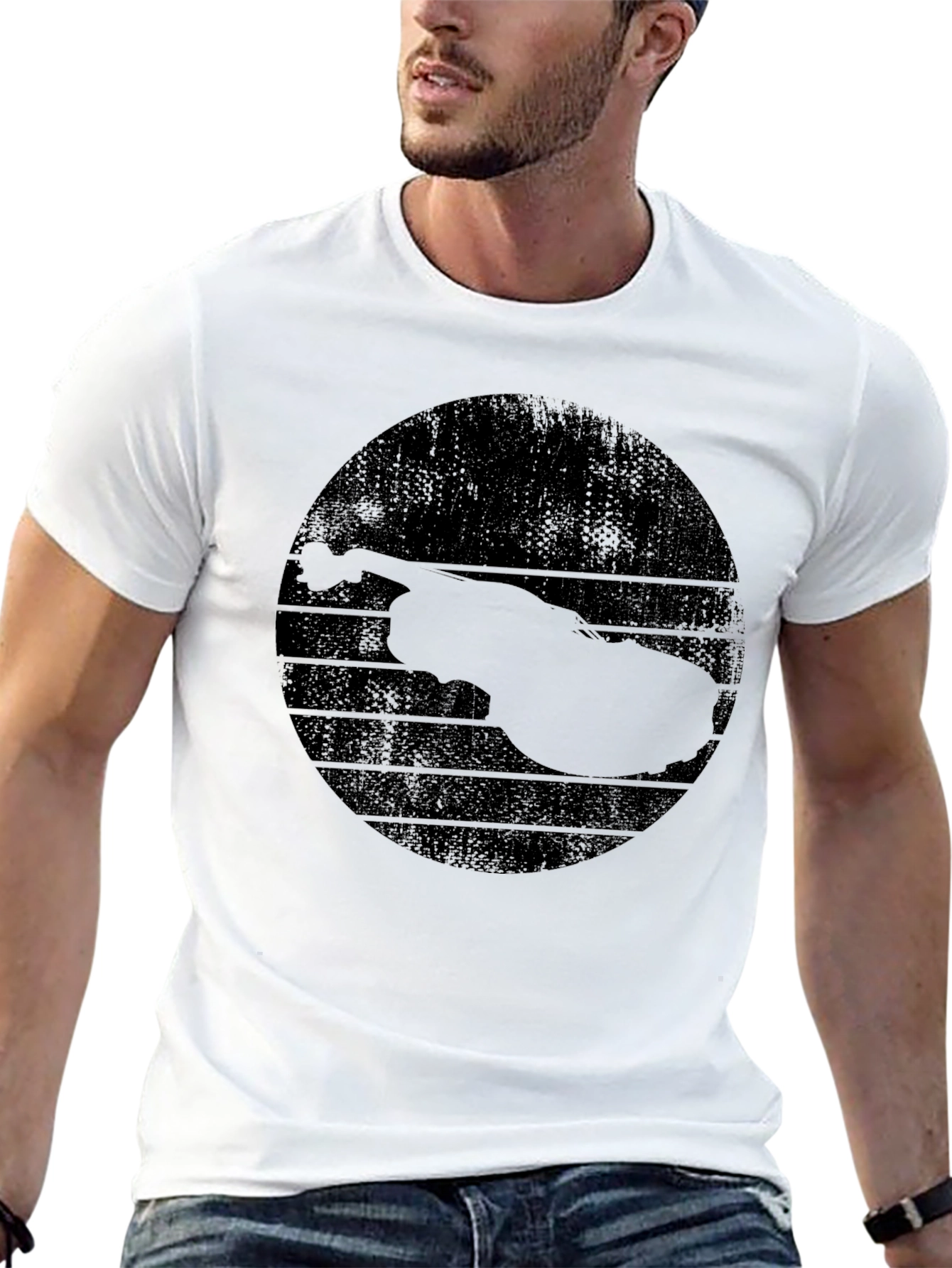 Retro Violin Graphic Tee - Musical Style
