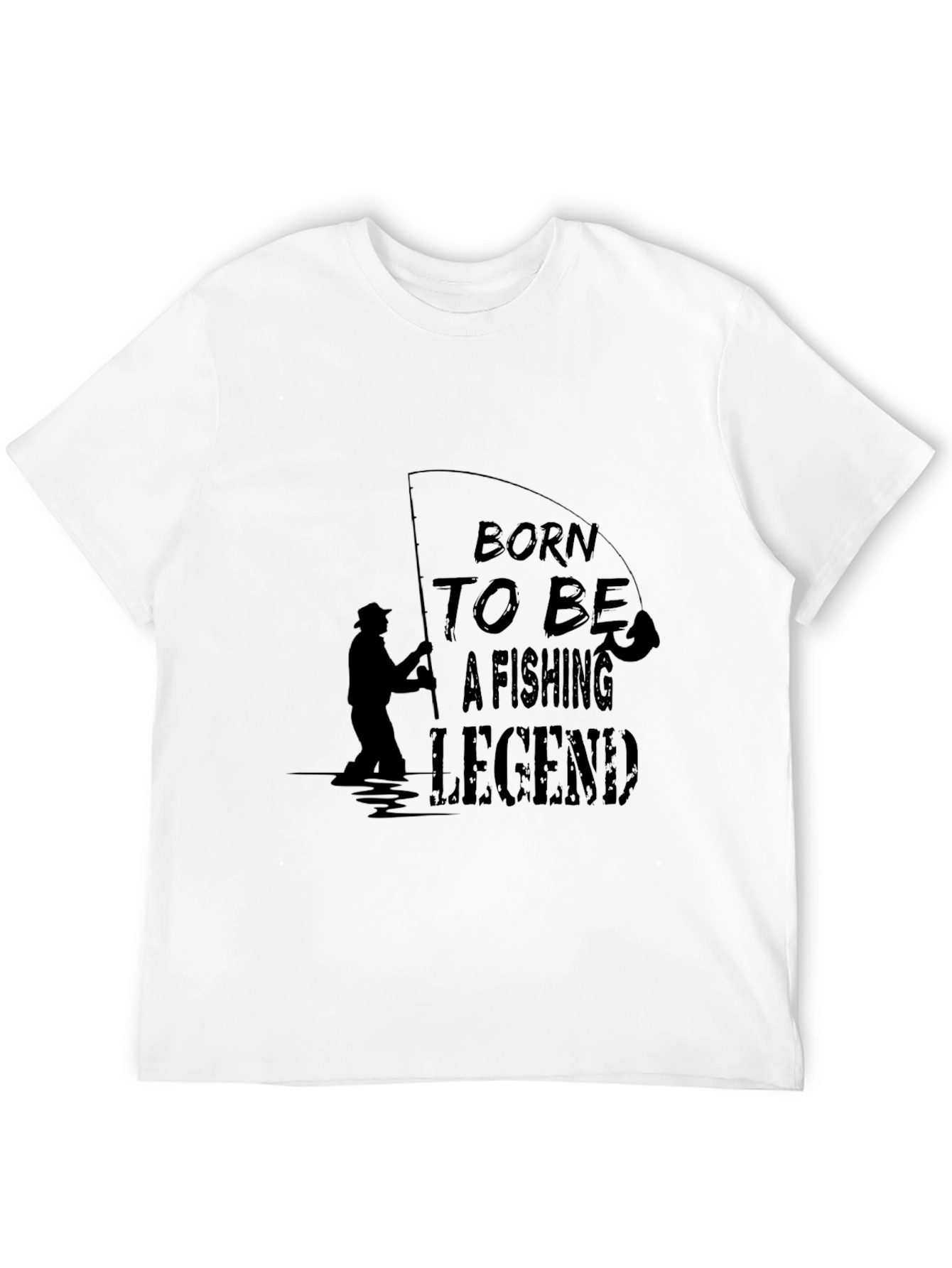 Born to Be a Fishing Legend Black T-Shirt