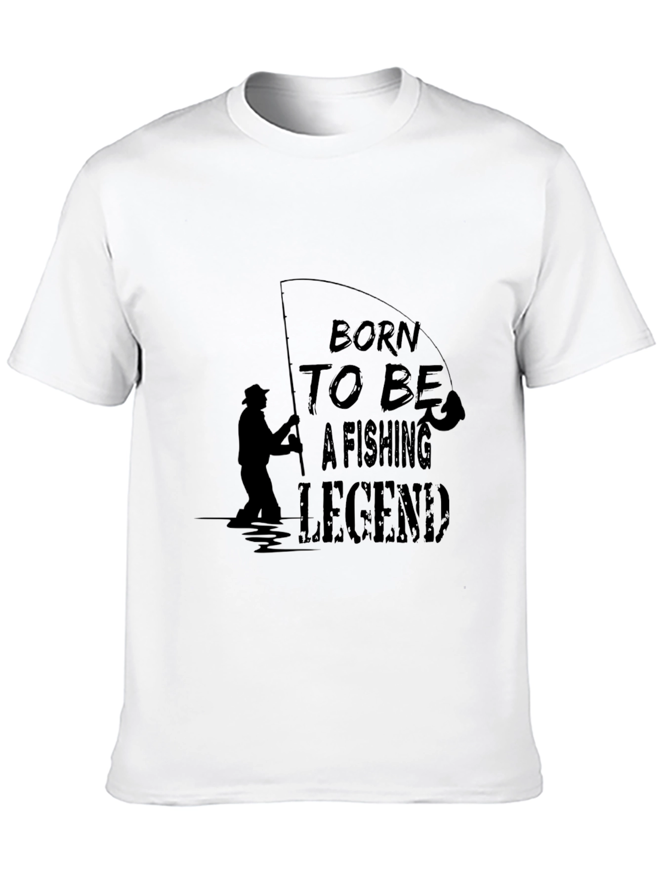 Born to Be a Fishing Legend Black T-Shirt