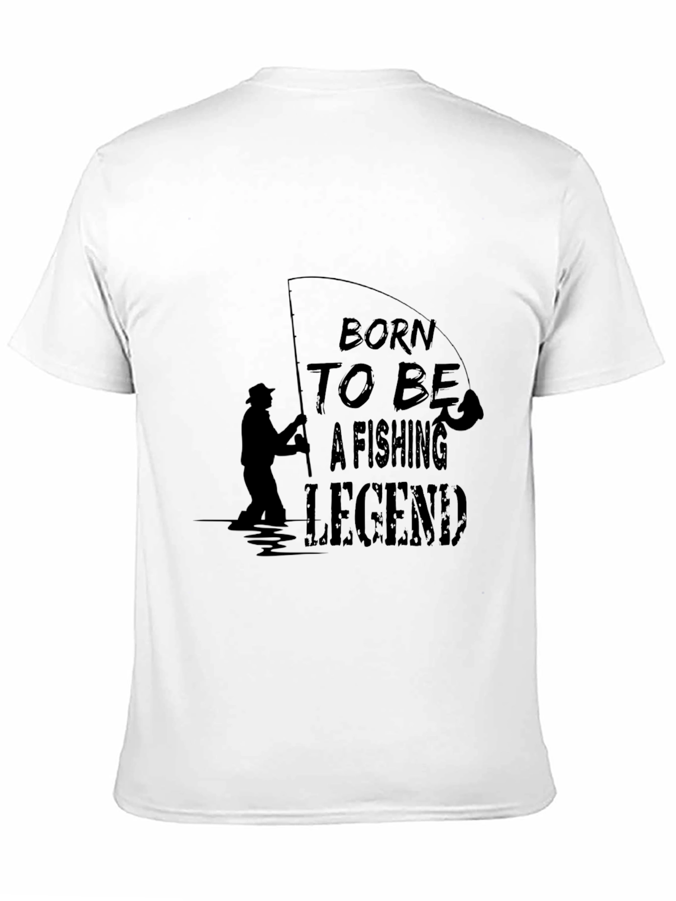 Born to Be a Fishing Legend Black T-Shirt