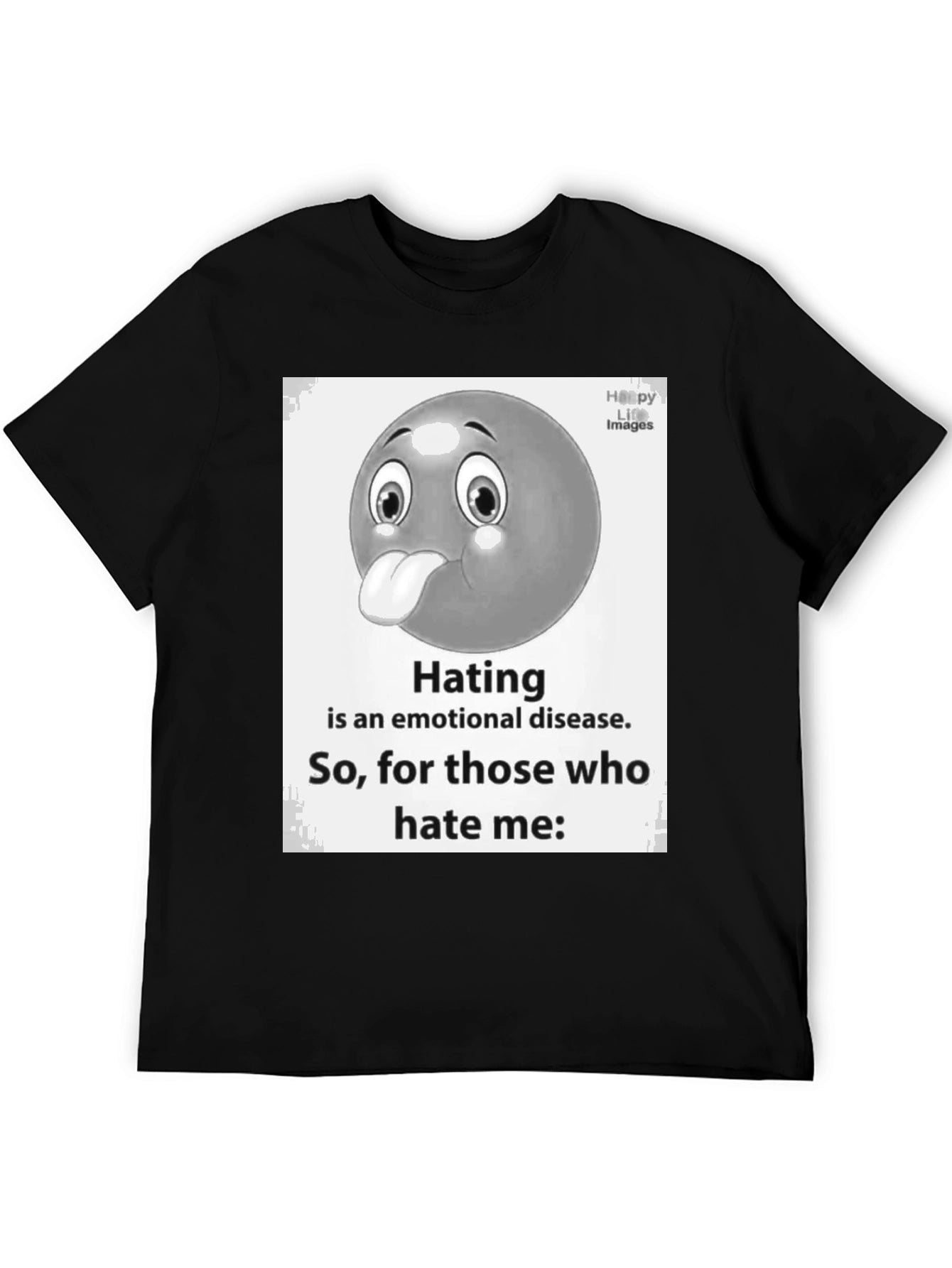 Emotional Statement Graphic Tee - Black