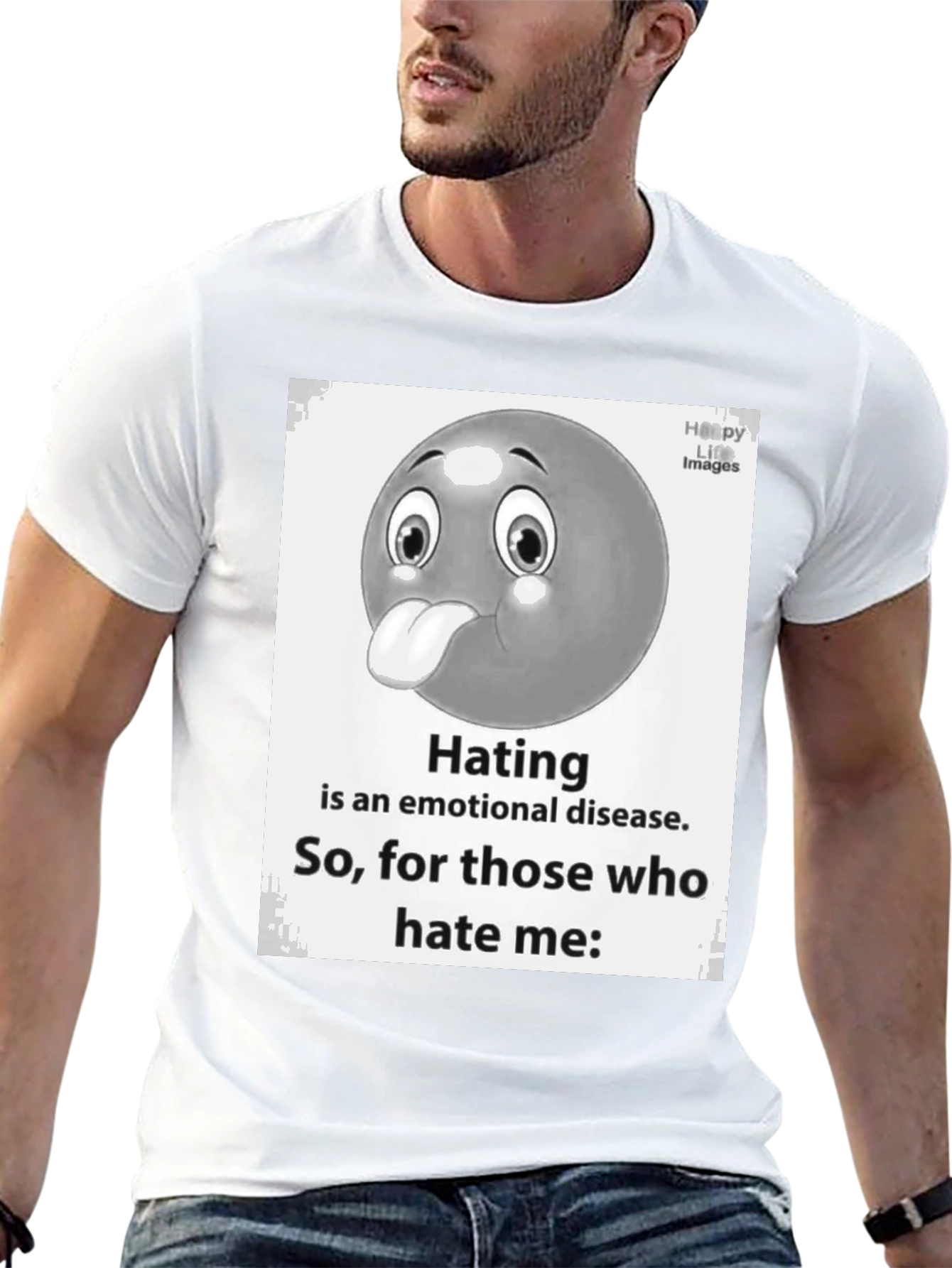 Emotional Statement Graphic Tee - Black