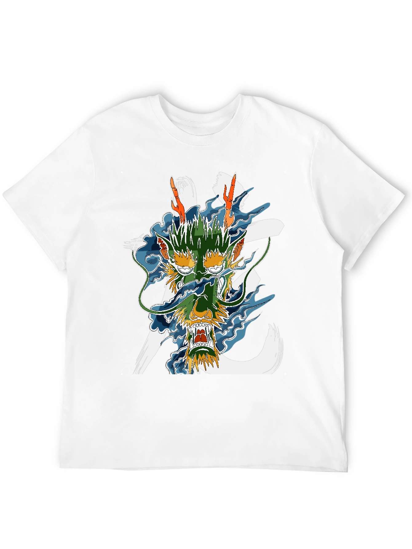 Dragon Graphic Print Black T-Shirt