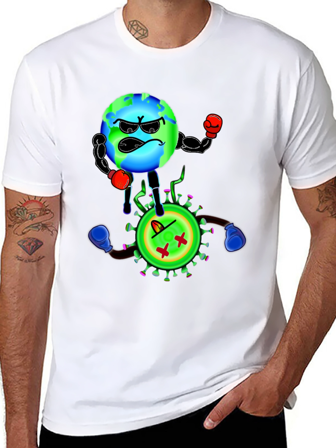 Earth vs Virus Graphic Tee