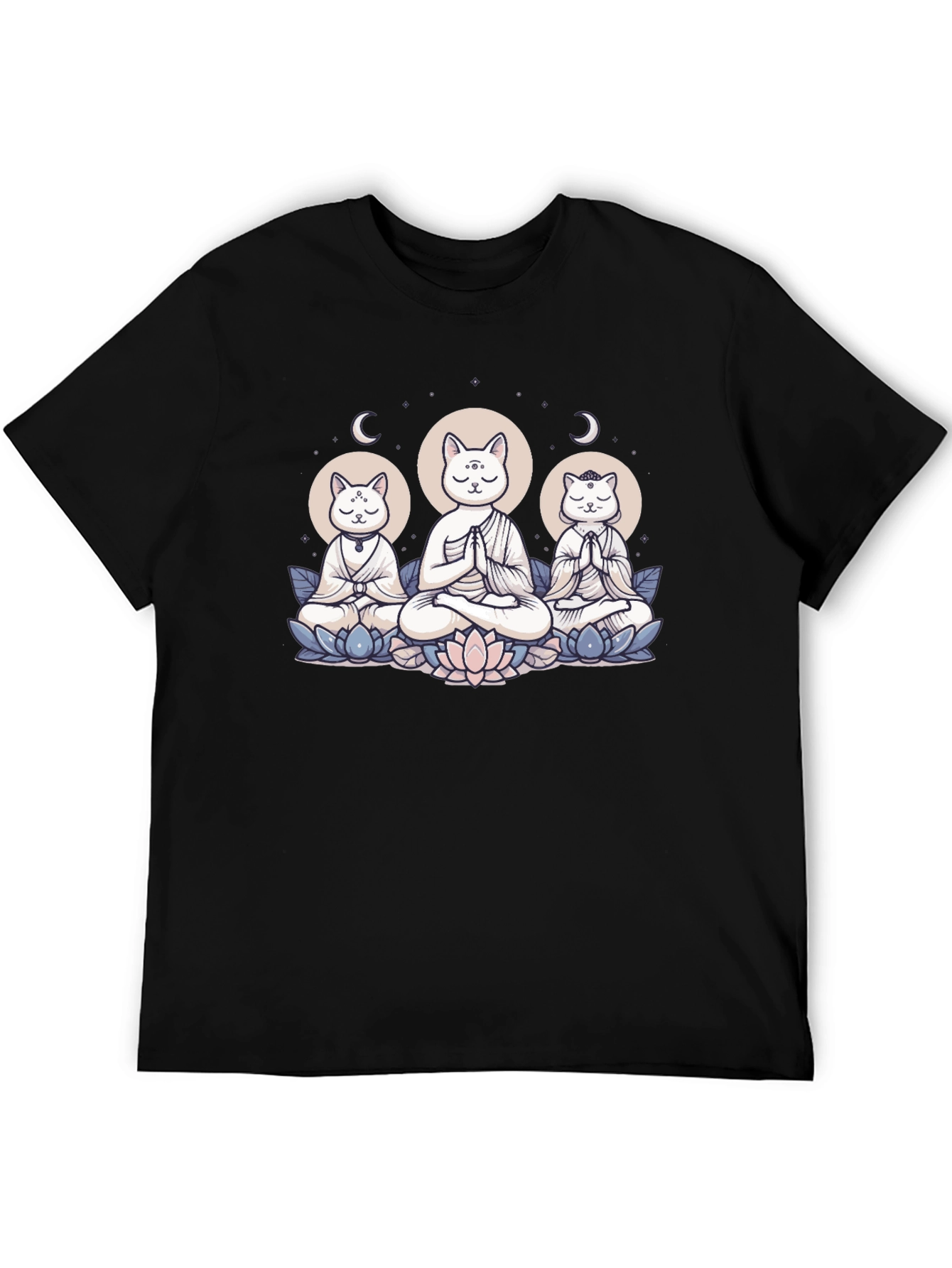 Meditating Cats T-Shirt - Zen Vibes