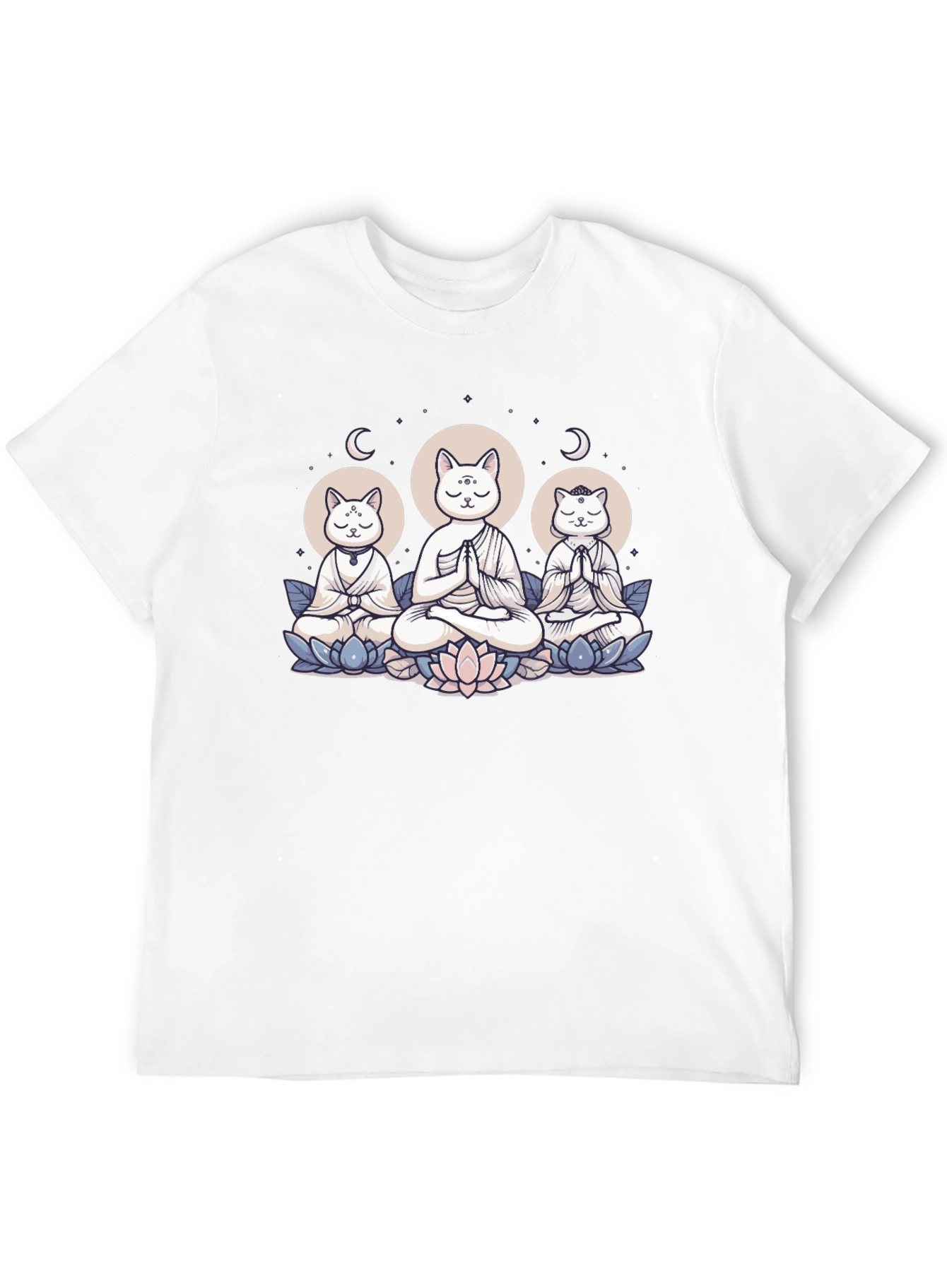 Meditating Cats T-Shirt - Zen Vibes