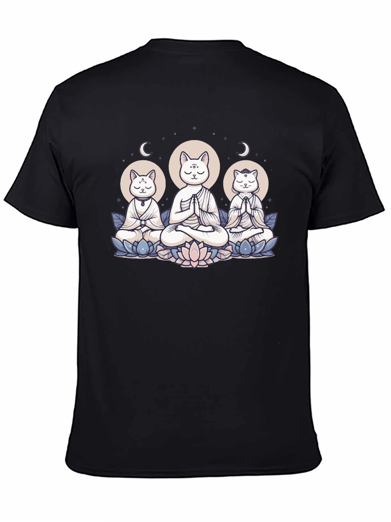 Meditating Cats T-Shirt - Zen Vibes