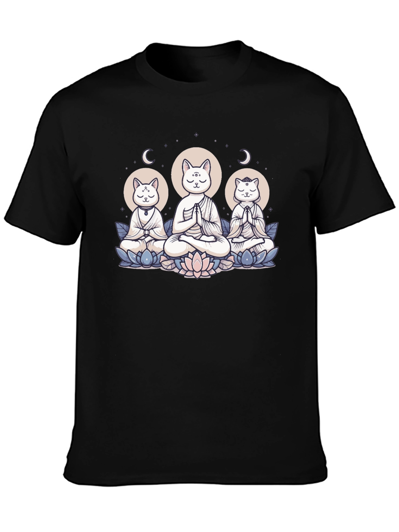 Meditating Cats T-Shirt - Zen Vibes