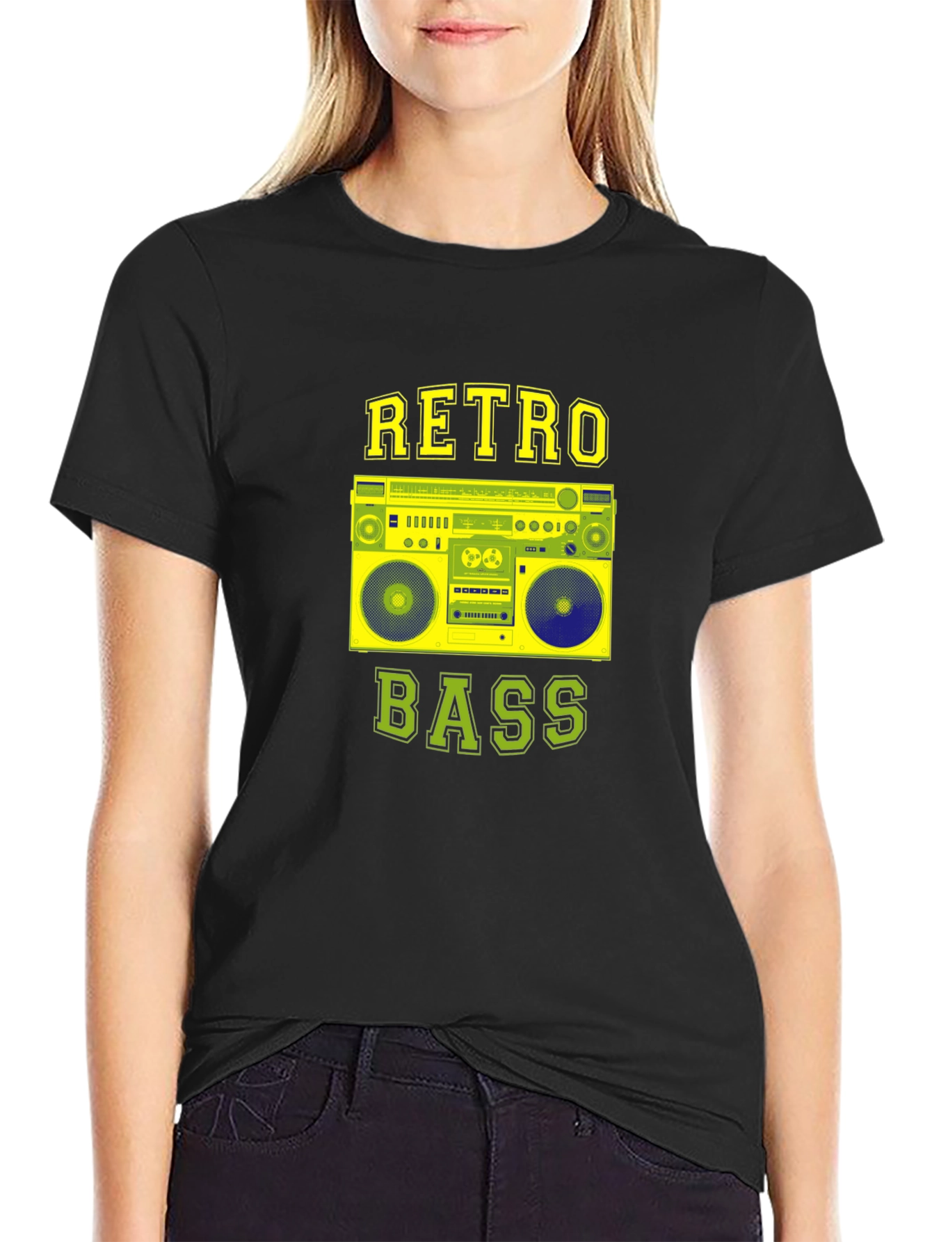 Retro Bass Graphic Tee - Boombox T-Shirt