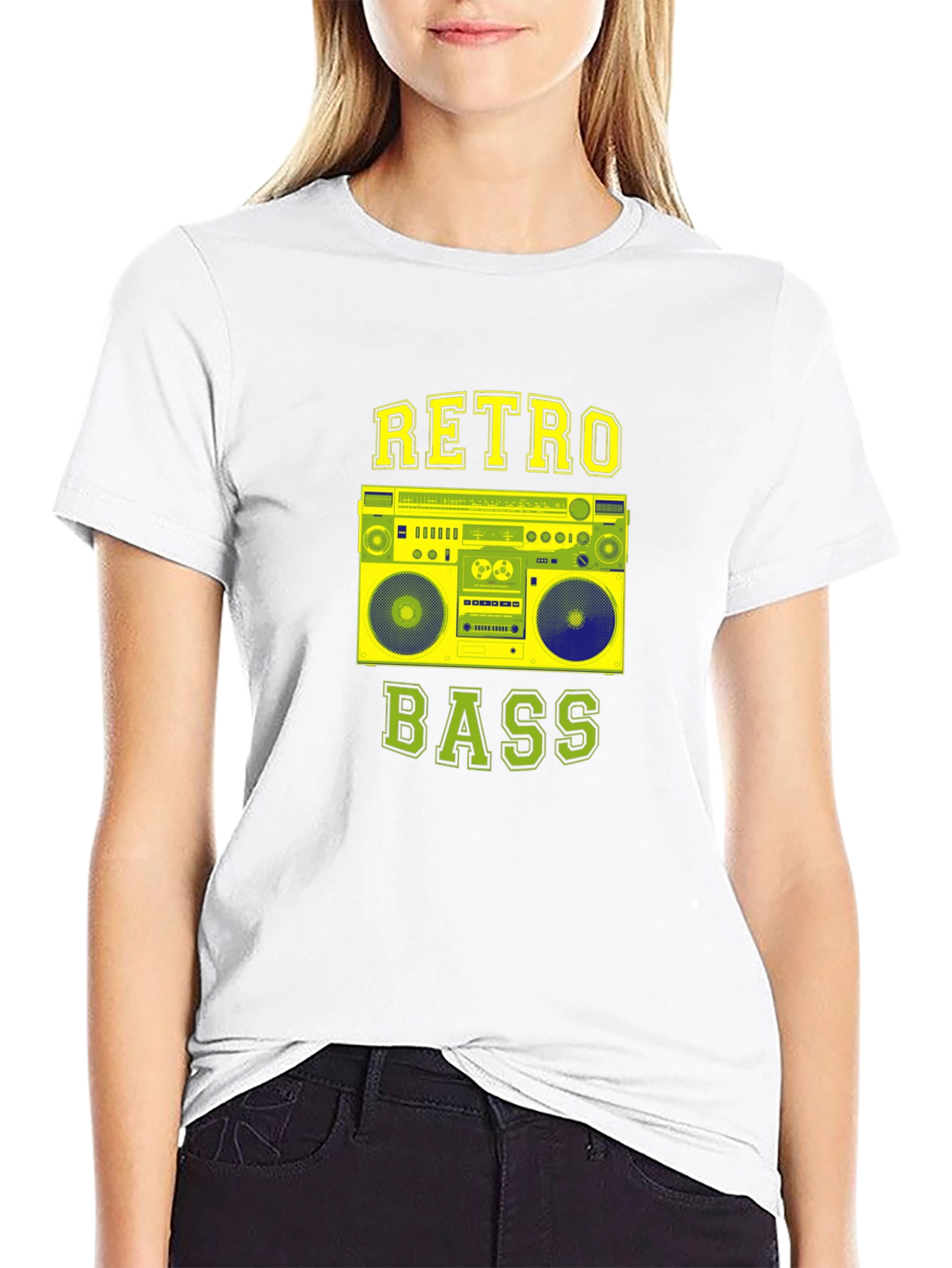 Retro Bass Graphic Tee - Boombox T-Shirt