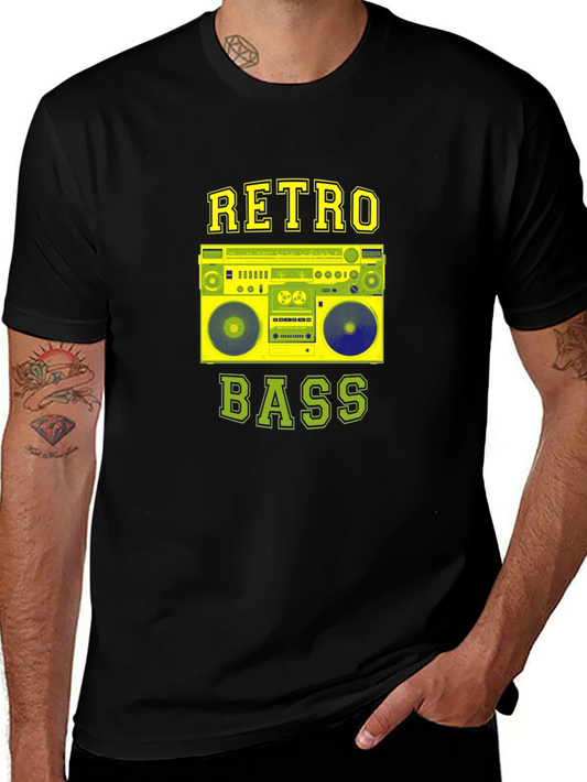 Retro Bass Graphic Tee - Boombox T-Shirt