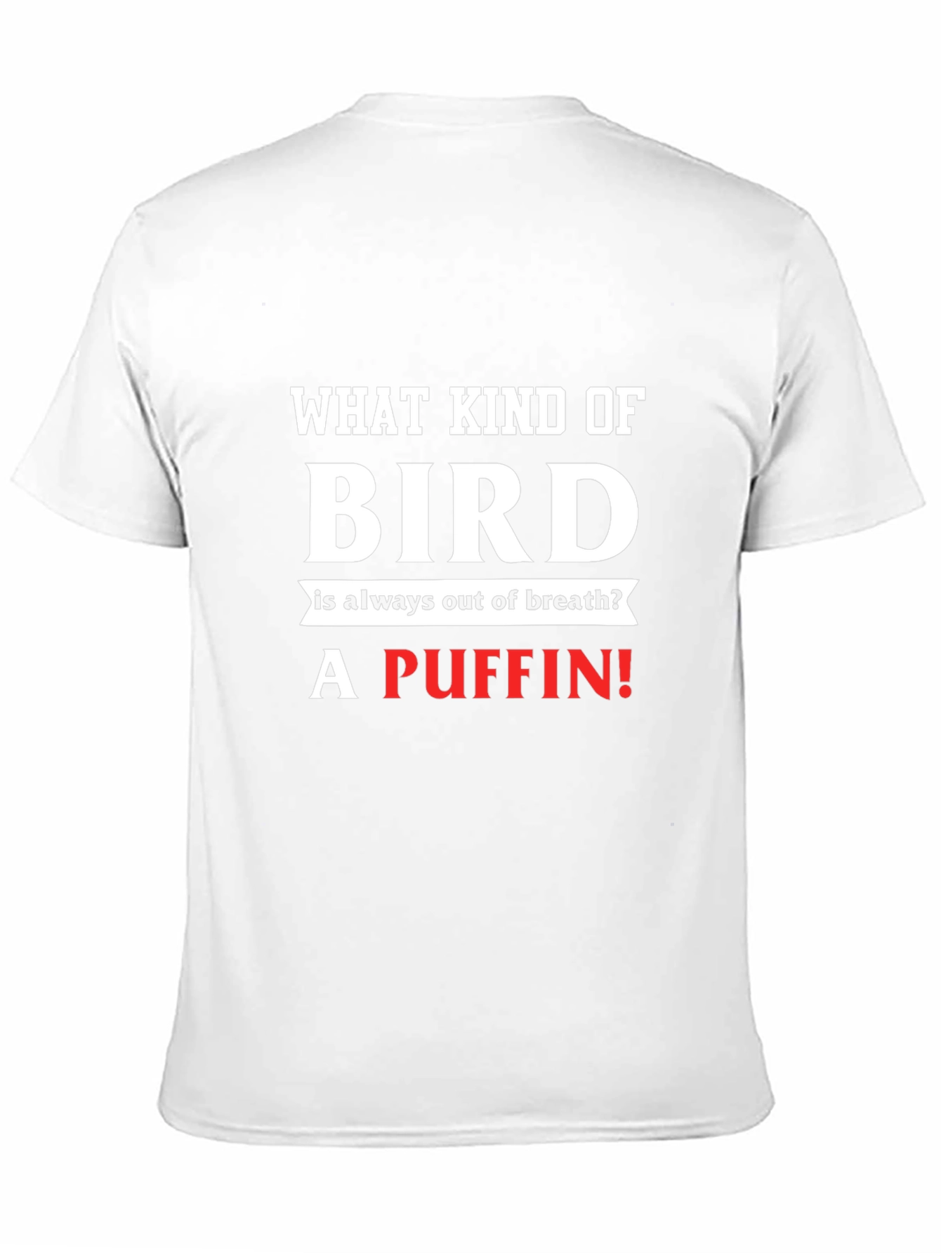 Funny Puffin Joke Black T-Shirt