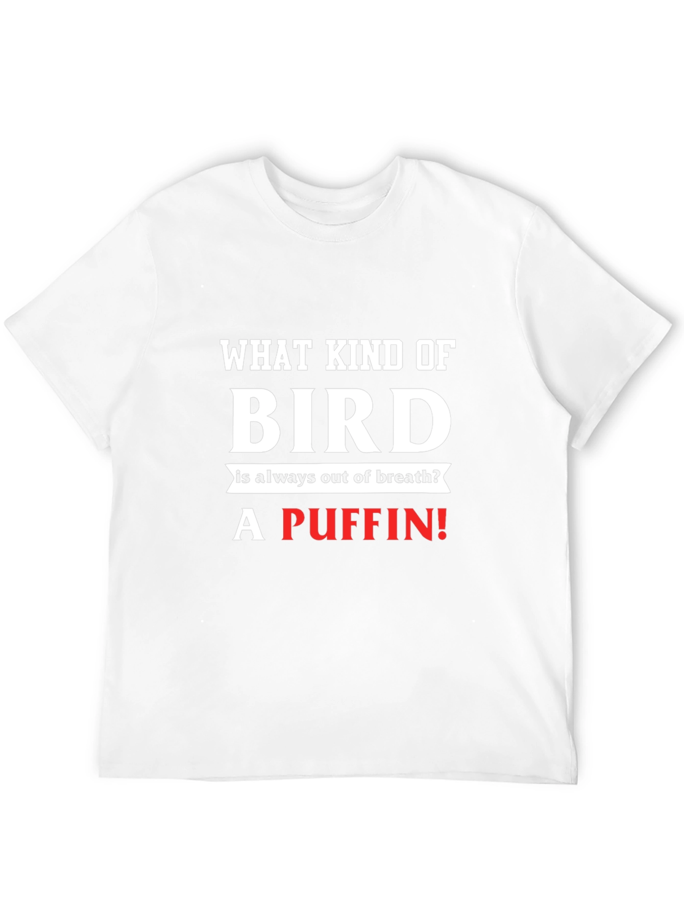 Funny Puffin Joke Black T-Shirt