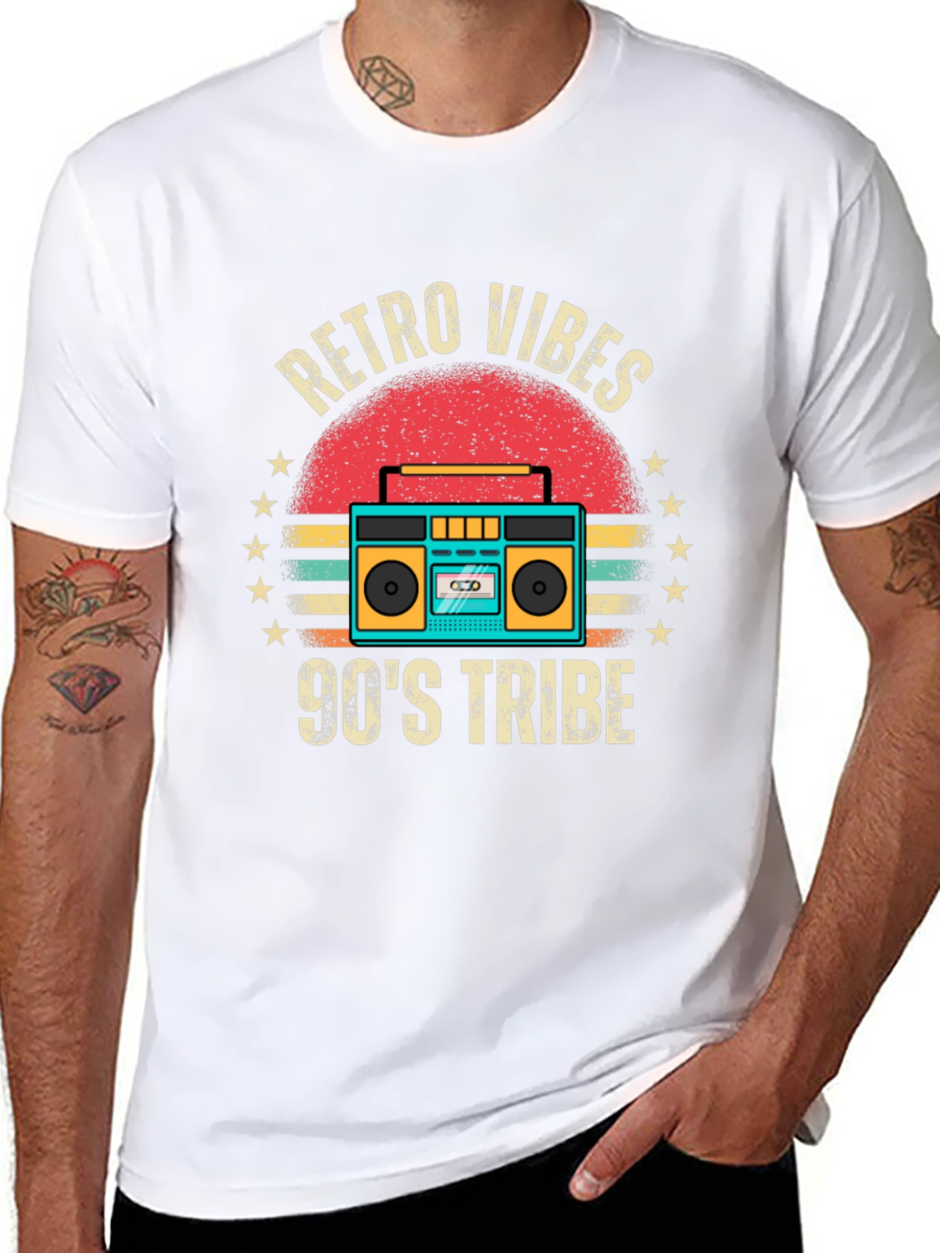 Retro Vibes 90s Tribe Graphic Tee