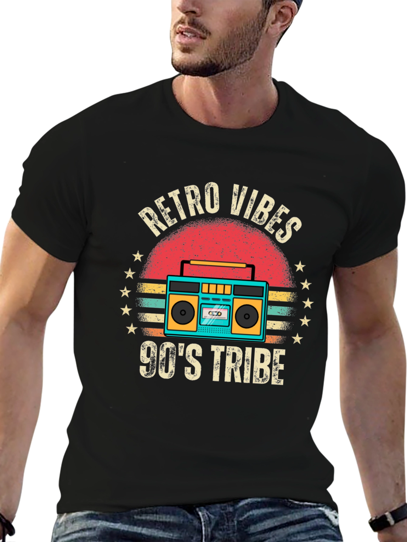 Retro Vibes 90s Tribe Graphic Tee