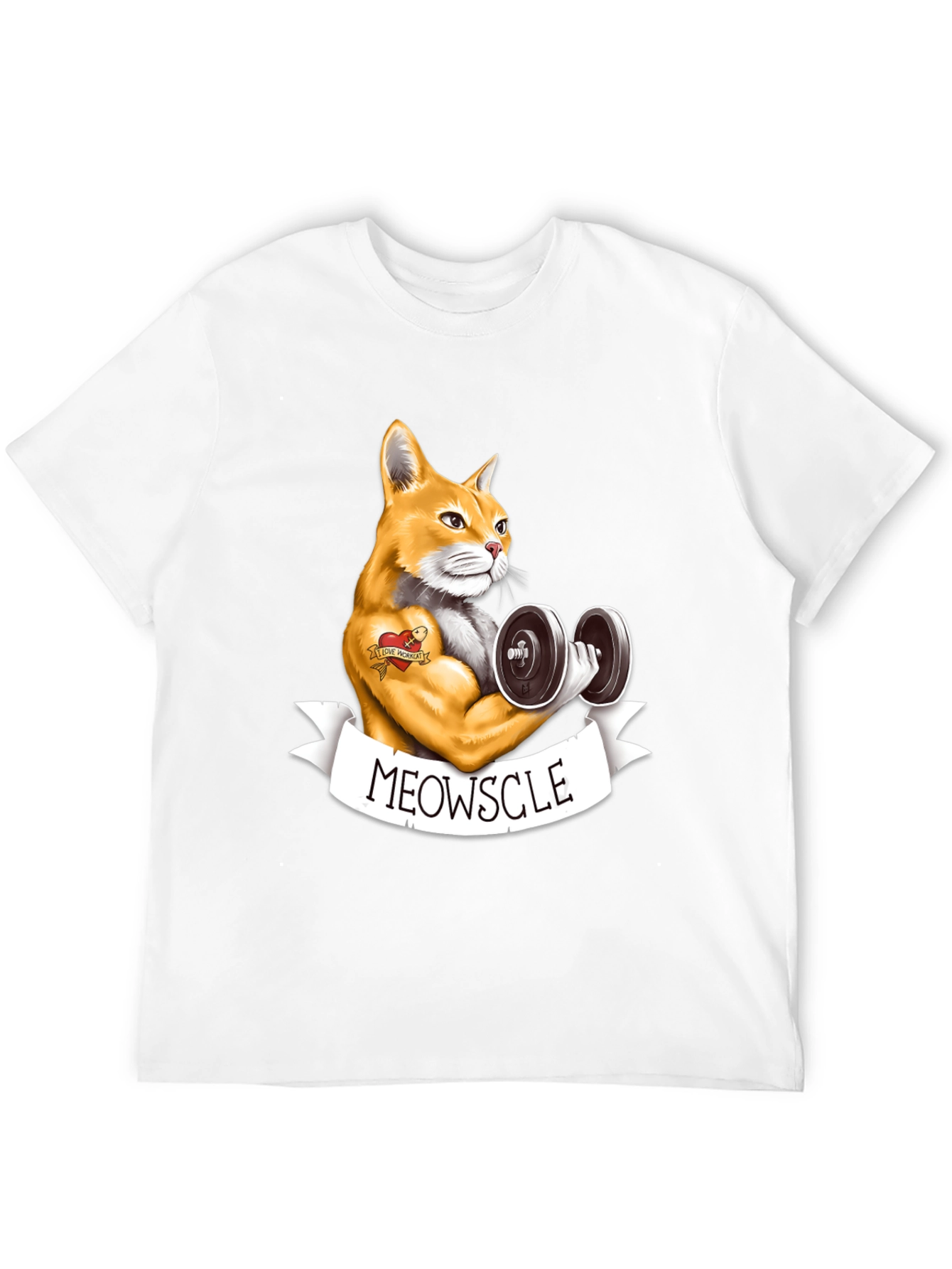 Meowscle Cat Workout T-Shirt - Funny Gym Tee